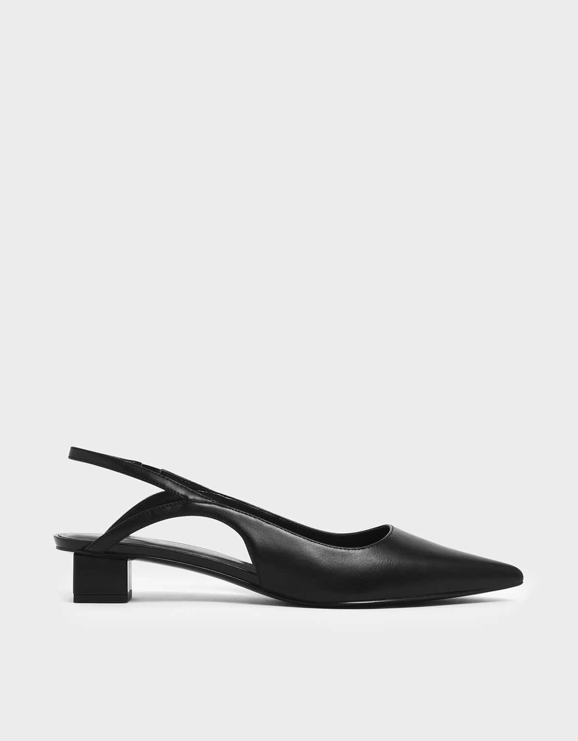 black block heel slingback shoes