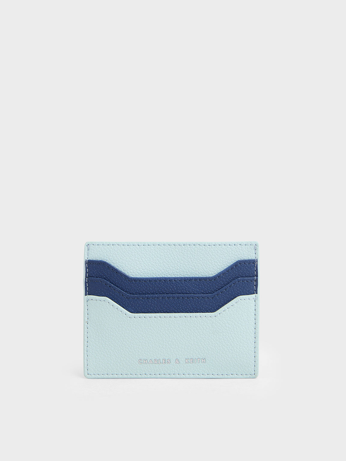 Light Blue Two-Tone Multi-Slot Card Holder - CHARLES & KEITH