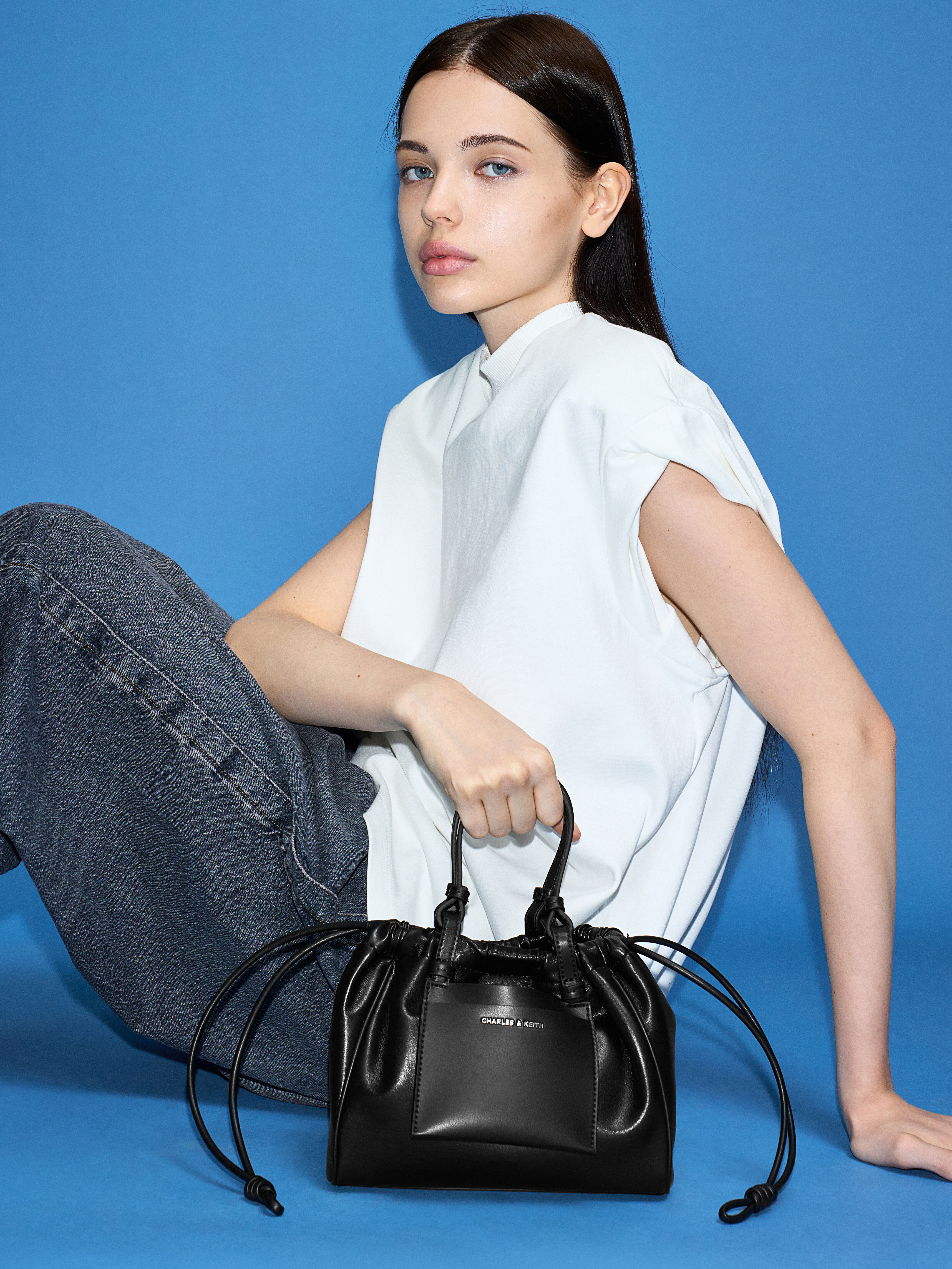 Babylon Drawstring Tote Bag, Noir, hi-res