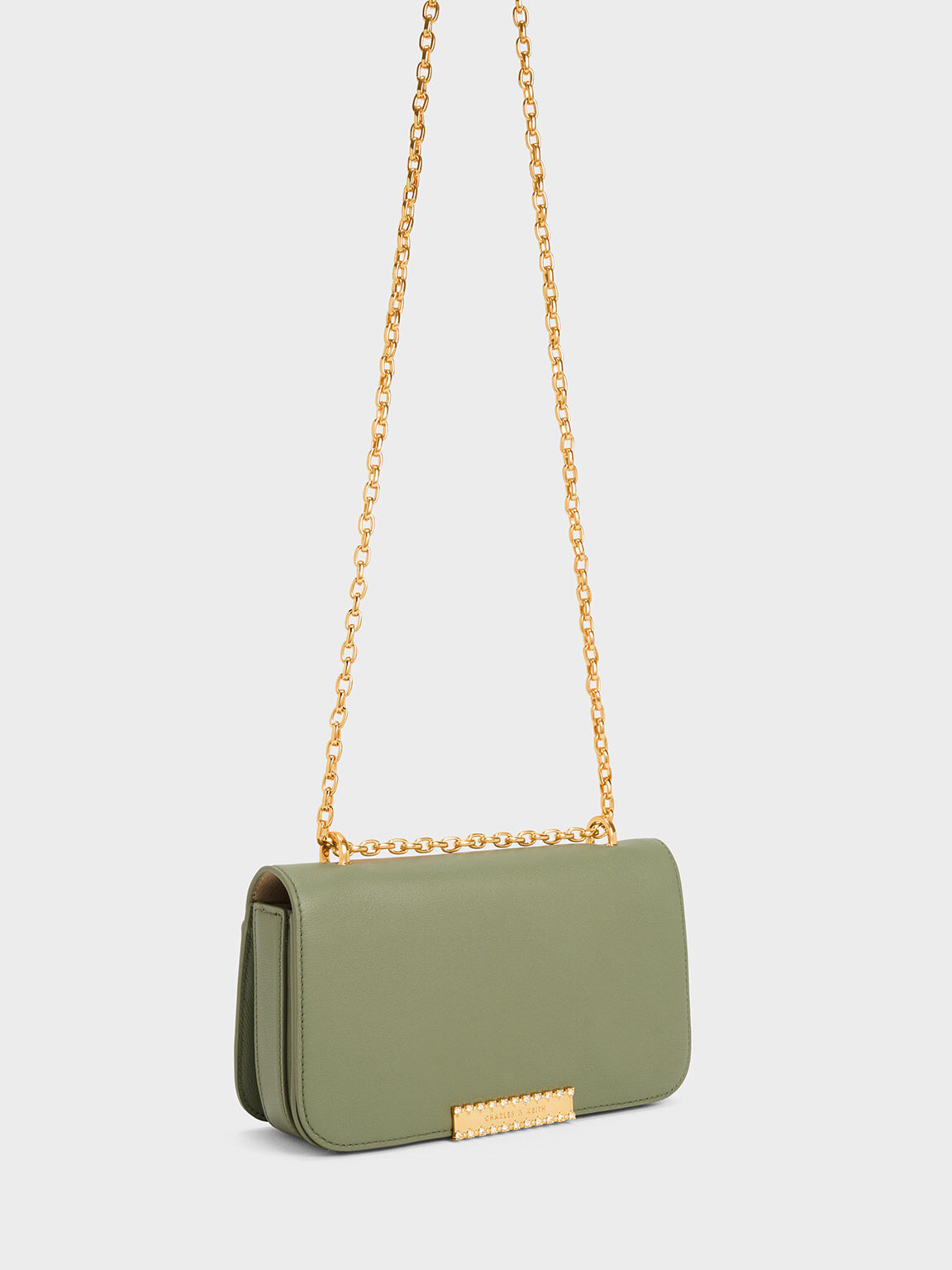 Sage Green Multi-Pouch Bag - CHARLES & KEITH SG