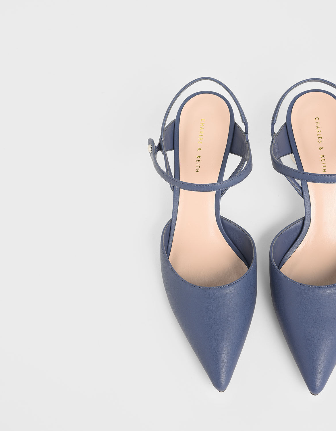 blue pointed toe pumps