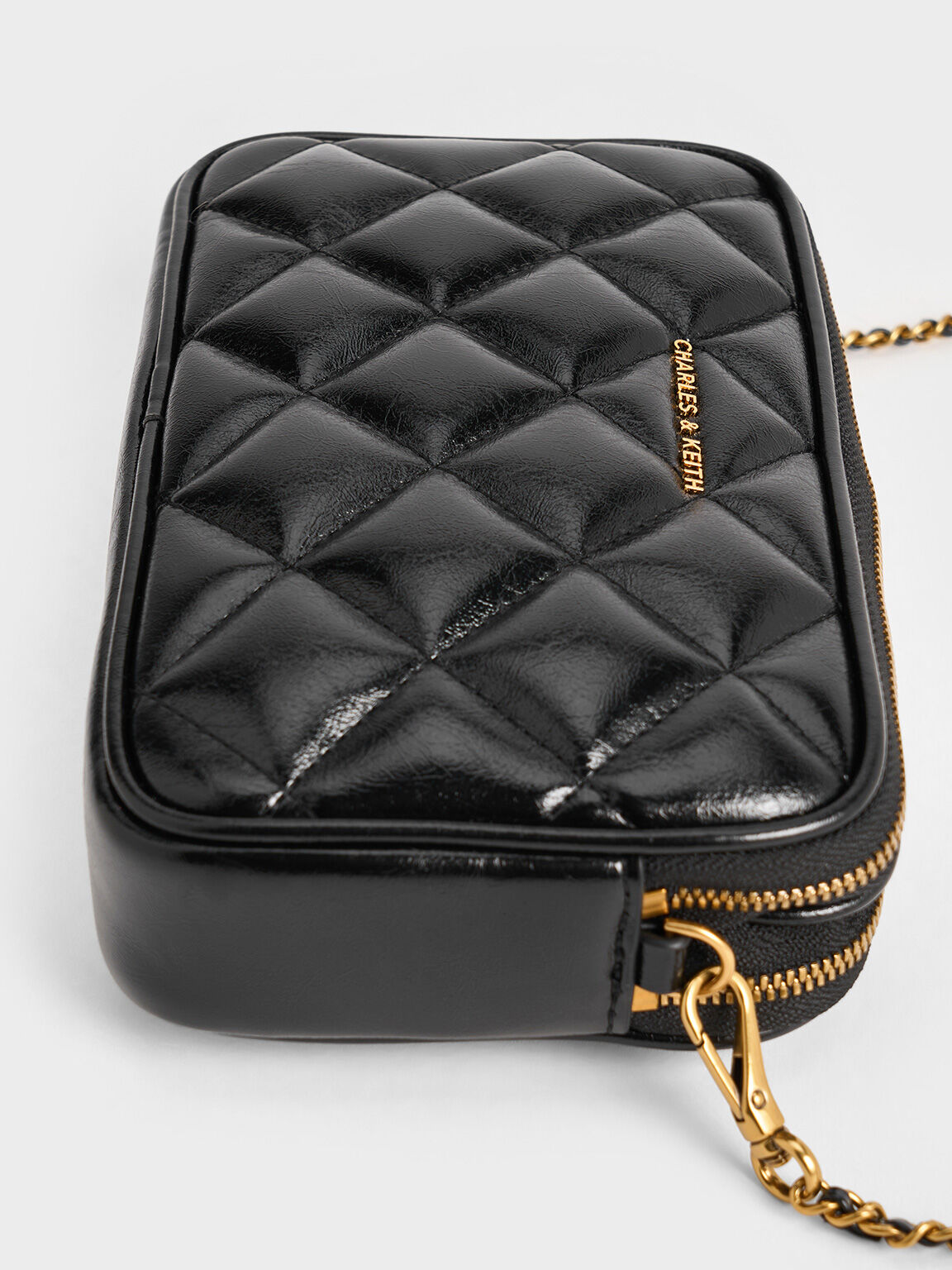 Mini Apfra Quilted Crossbody Bag, Black, hi-res