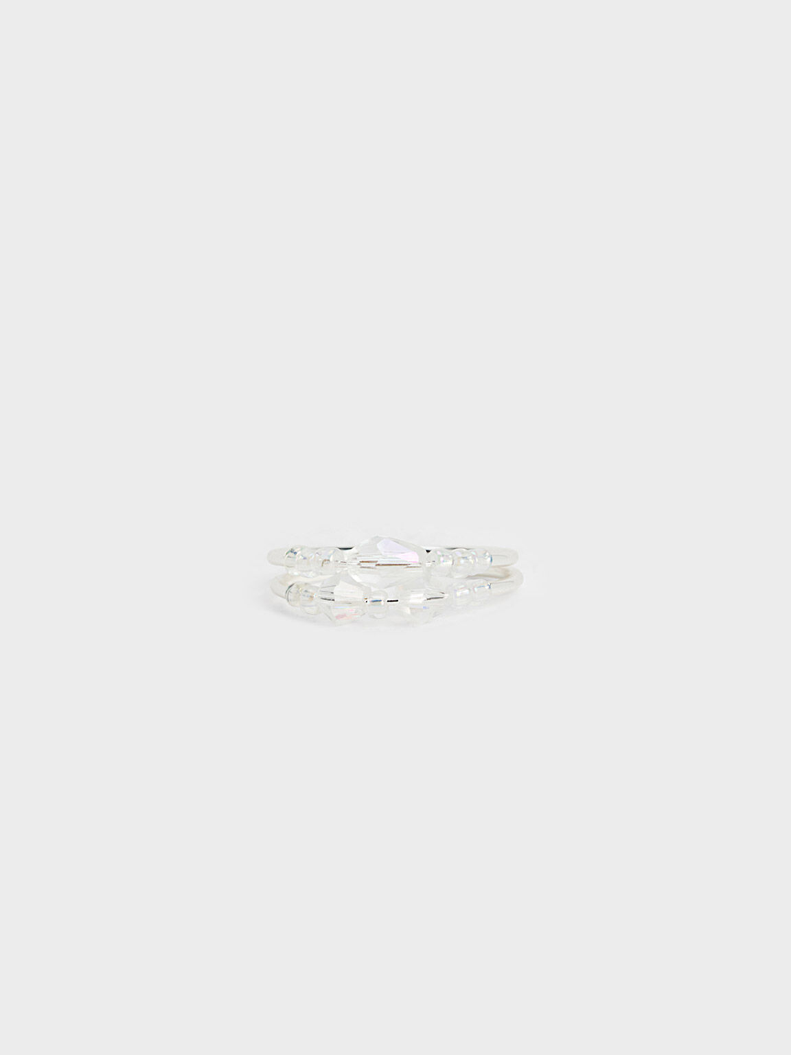 Lovisa Rose Gold Opal Embellished Ring 3-Pack, Size: Small/Medium