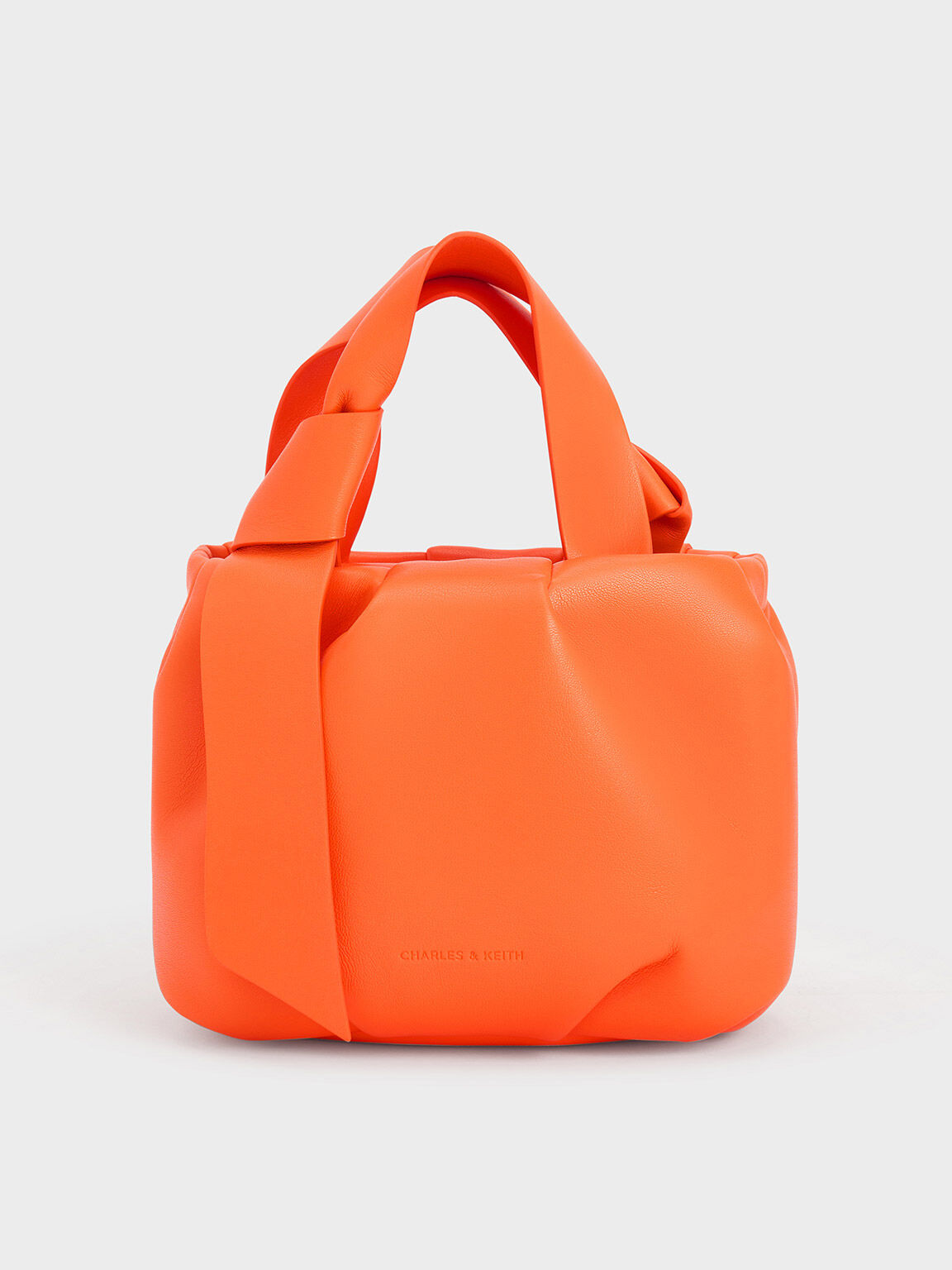 Toni Knotted Ruched Bag - Orange