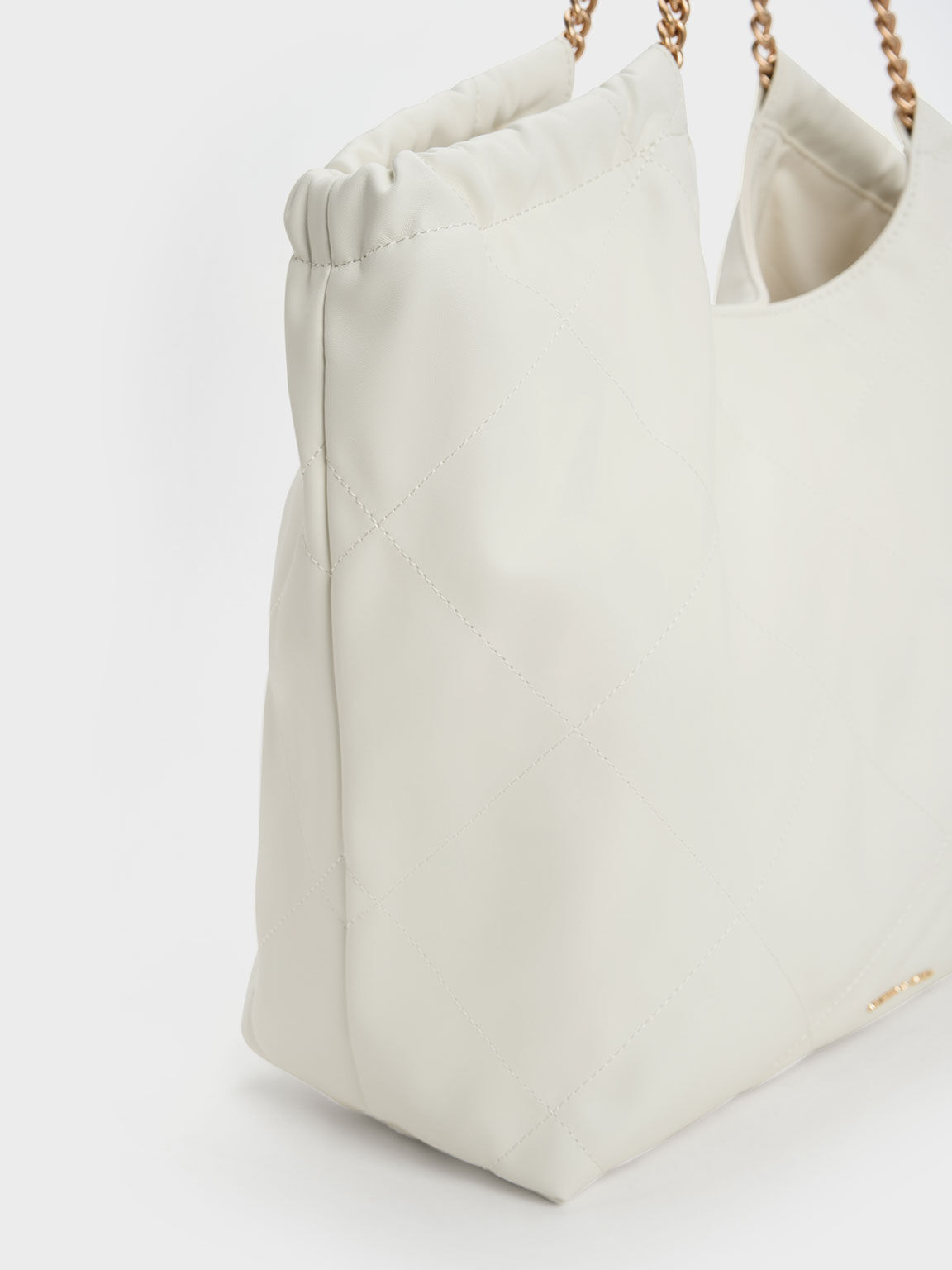 Bolso tote de asa trenzada, Blanco, hi-res