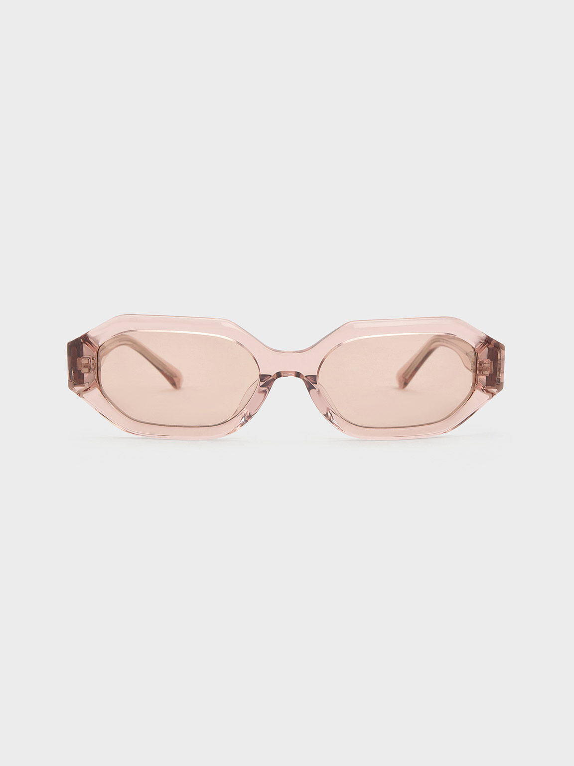 Gabine Recycled Acetate Oval Sunglasses, Pink, hi-res