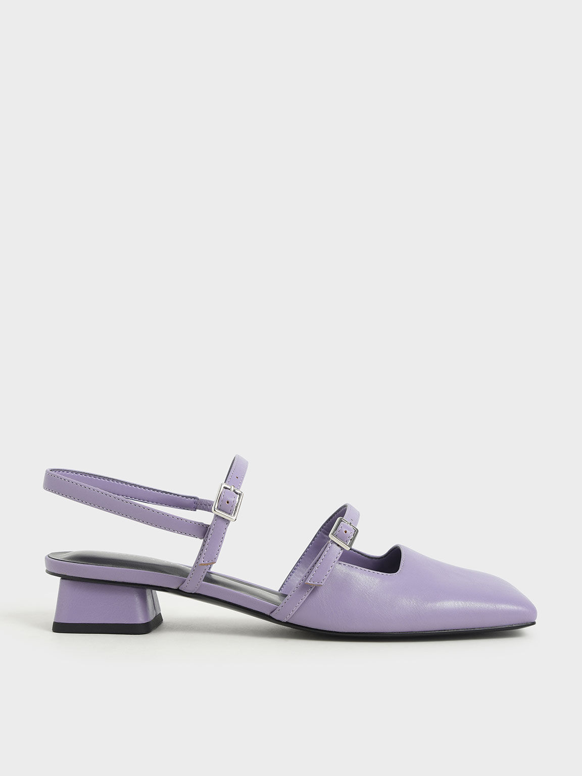 Lilac Square Toe Mary Janes - CHARLES & KEITH International