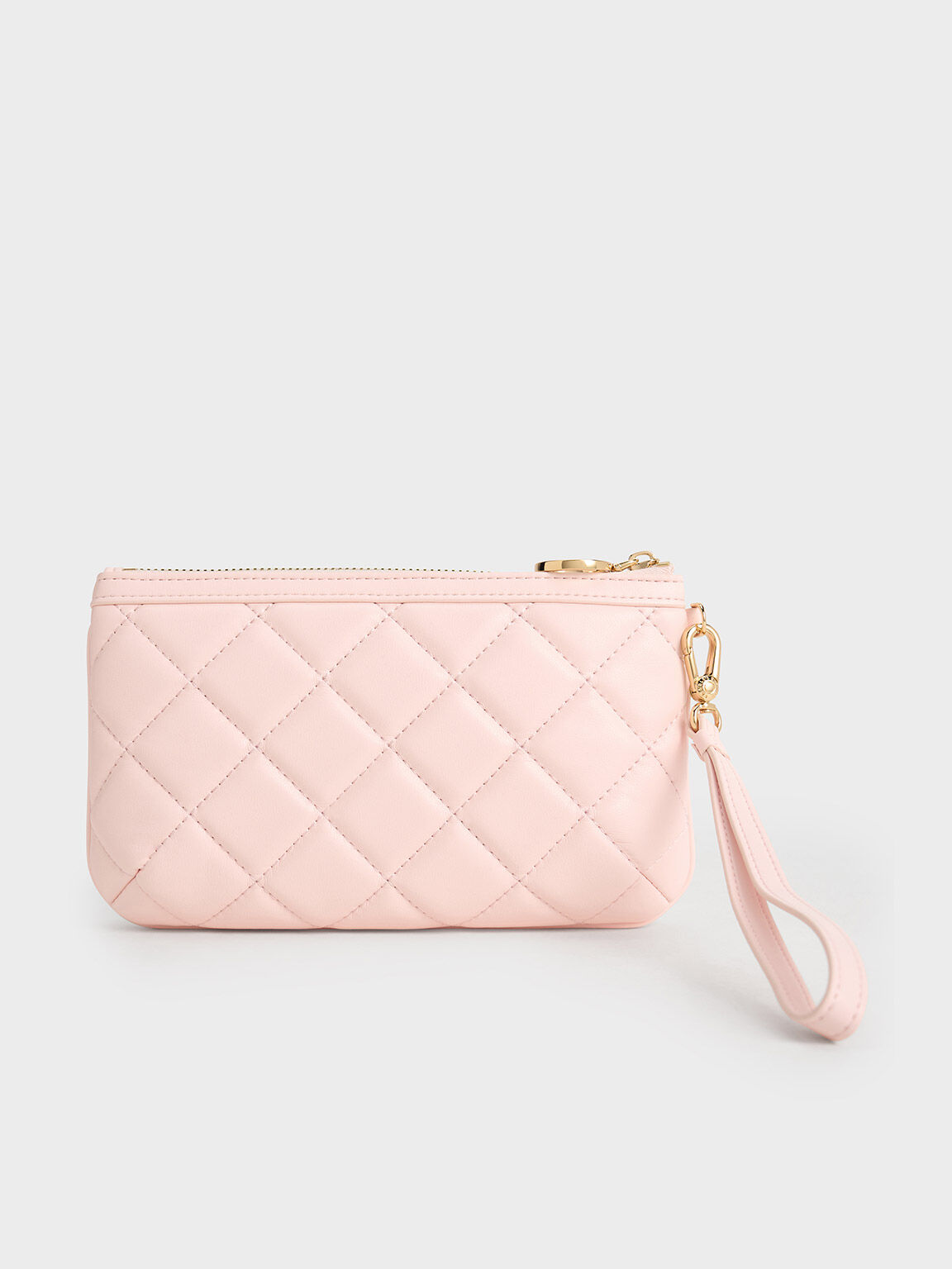 Cressida Quilted Wristlet, Pink, hi-res