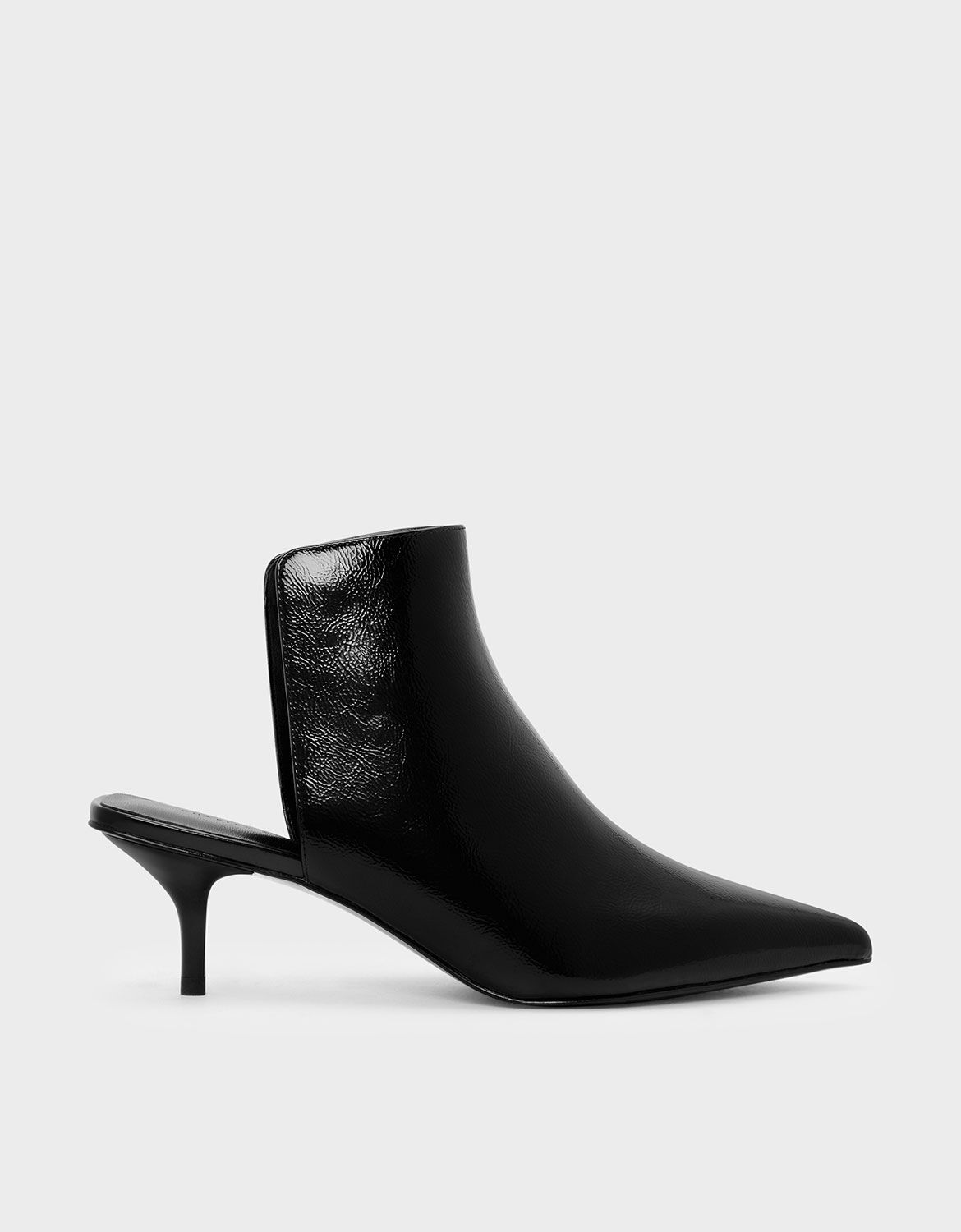 black pointed mules