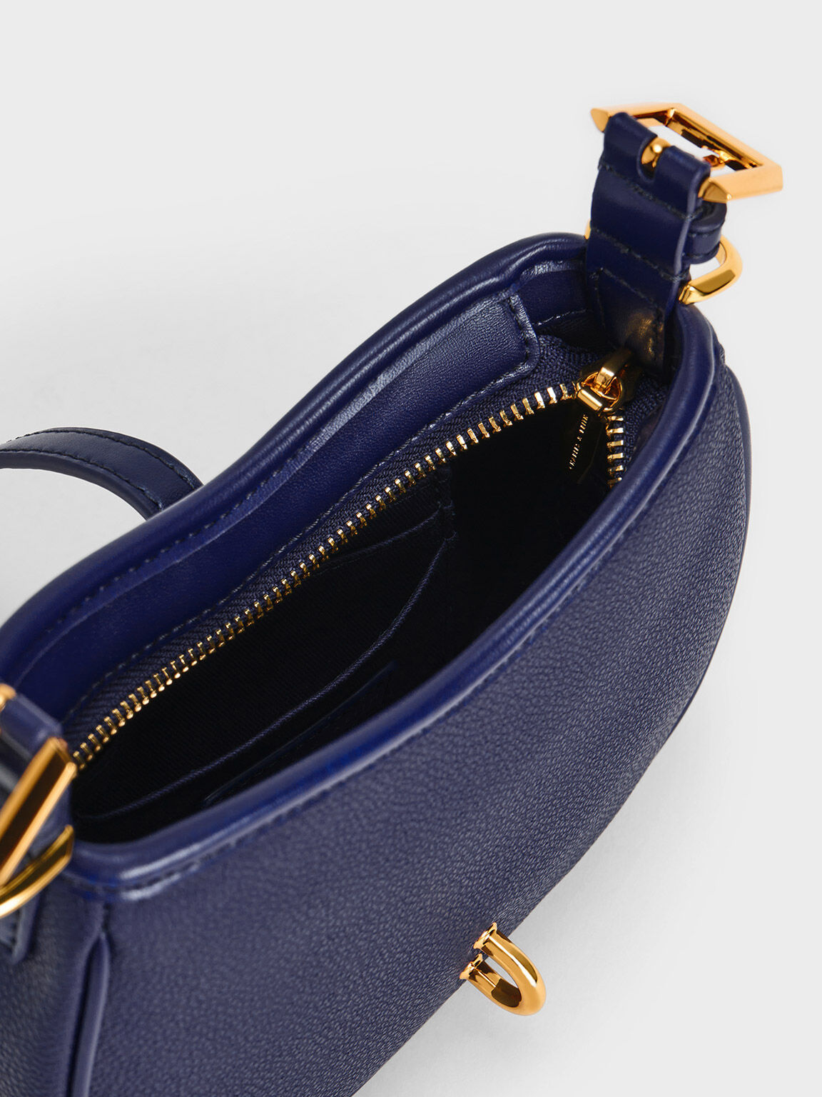 Charles & Keith Thessaly Metallic Accent Micro Bag in Blue