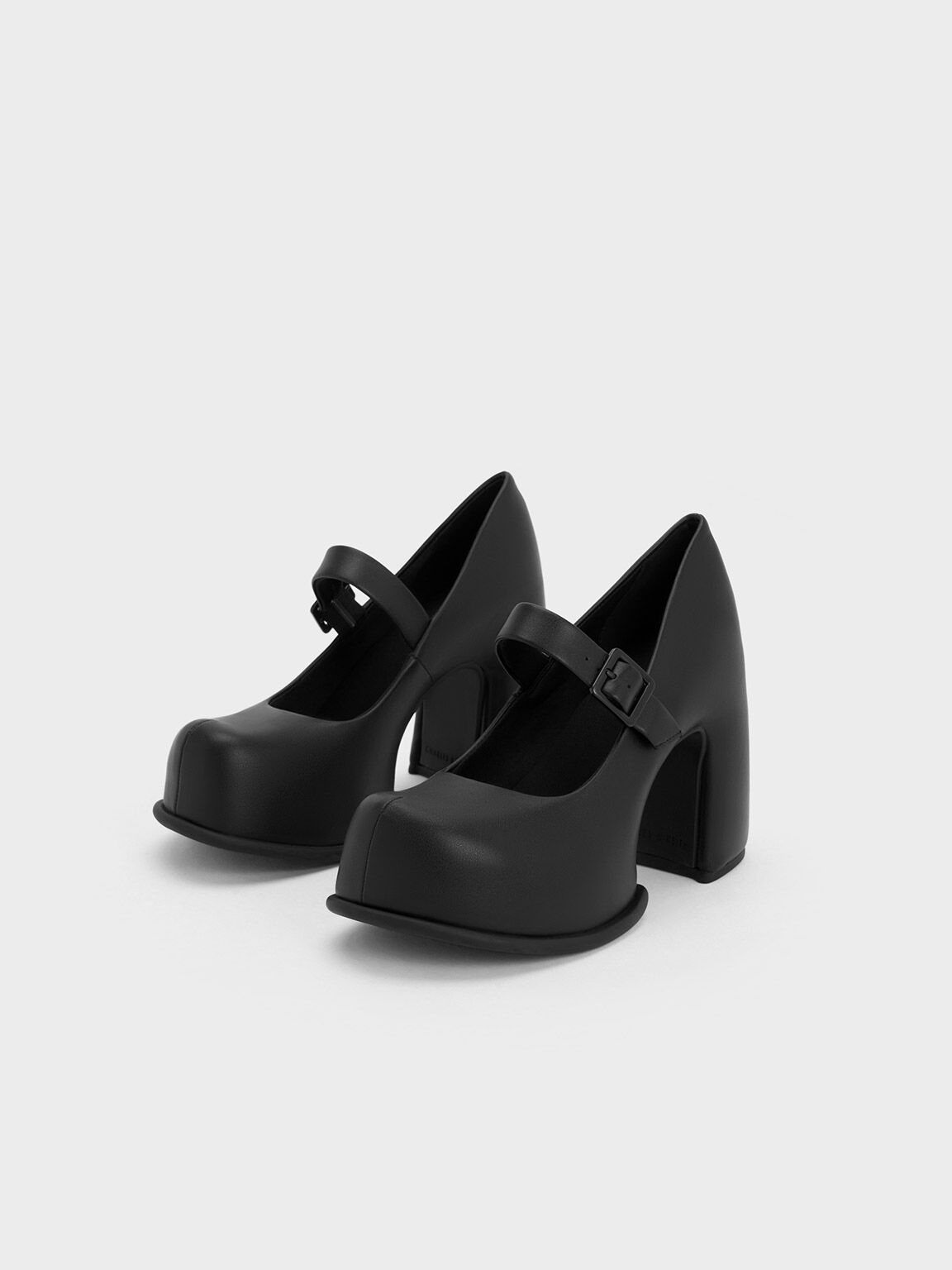 Pixie Platform Mary Janes, Black, hi-res