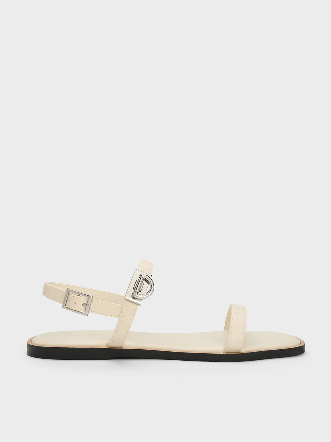 Charles & Keith Crossover Back Strap Sandals in Black | Lyst