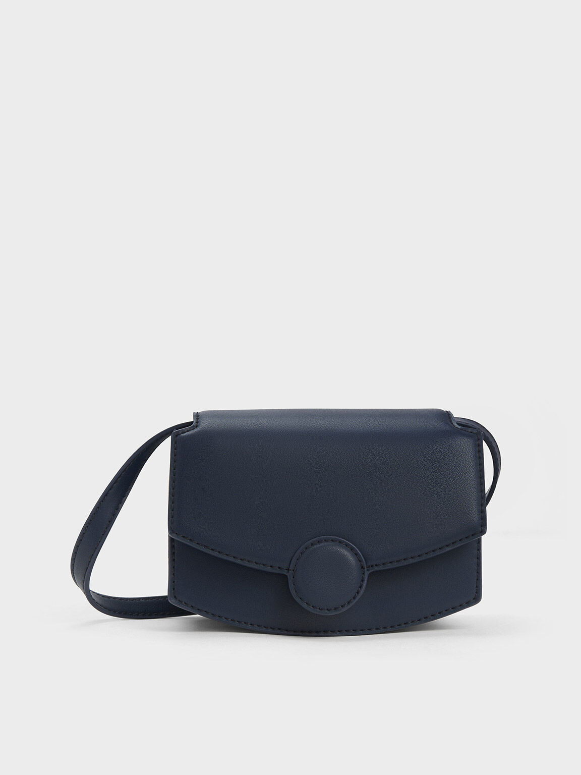 Navy Gabine Saddle Bag - CHARLES & KEITH US