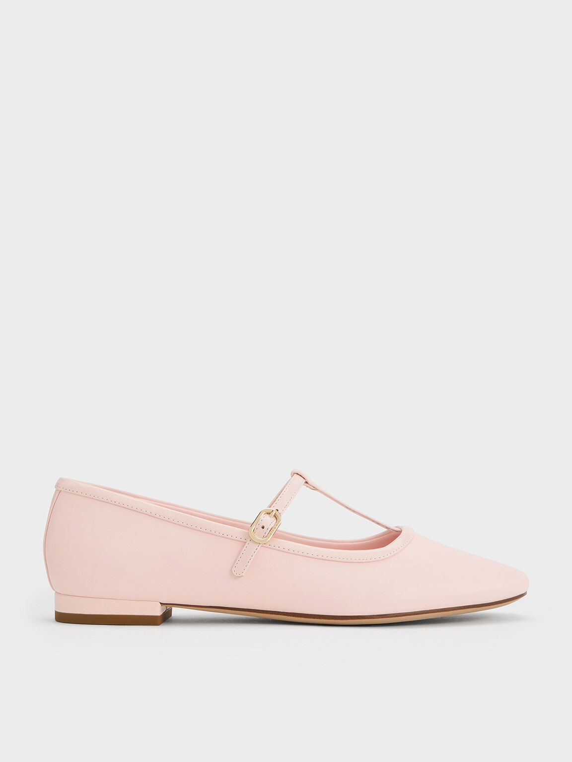 T-Bar Mary Jane Flats, Light Pink, hi-res