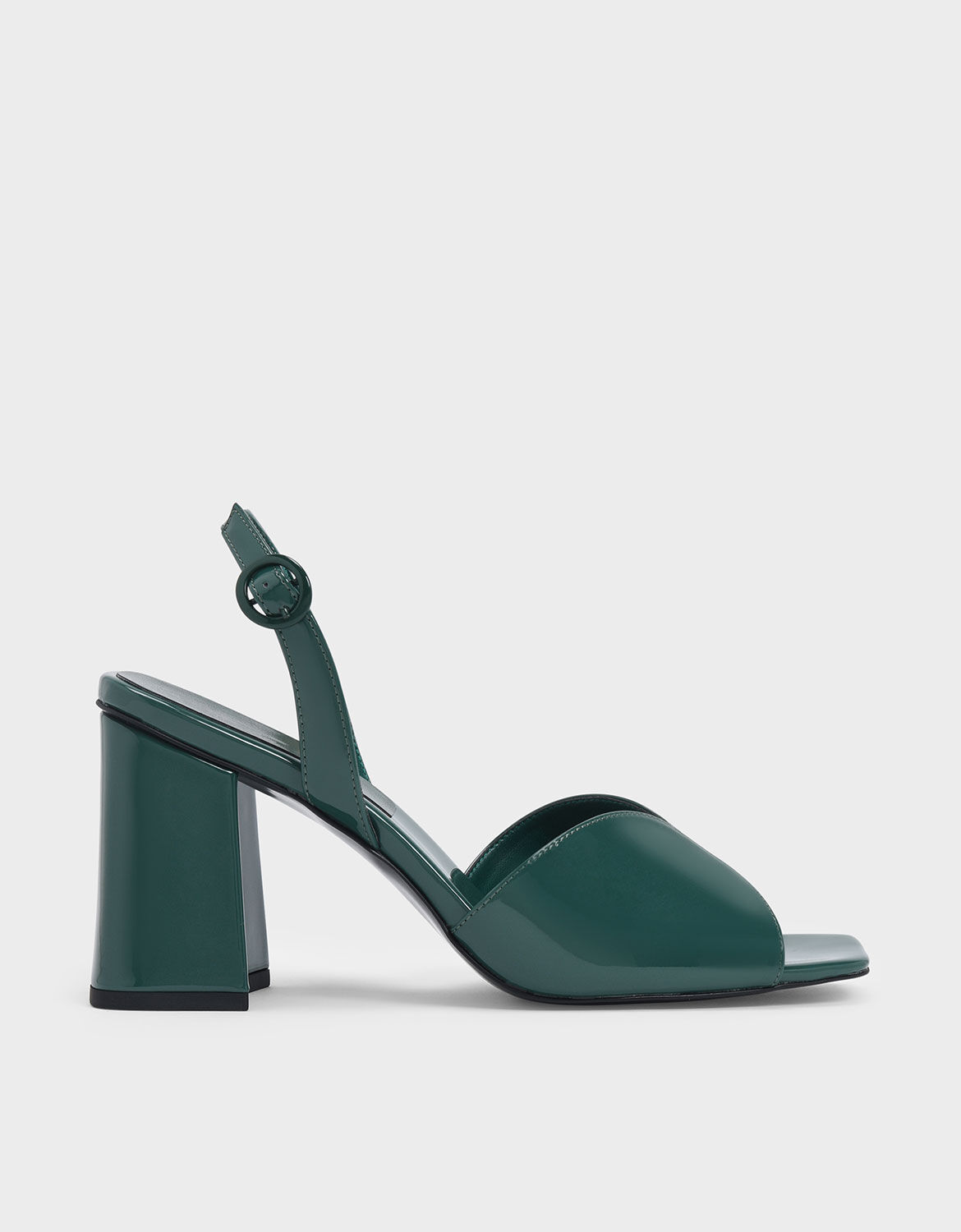 forest green block heels