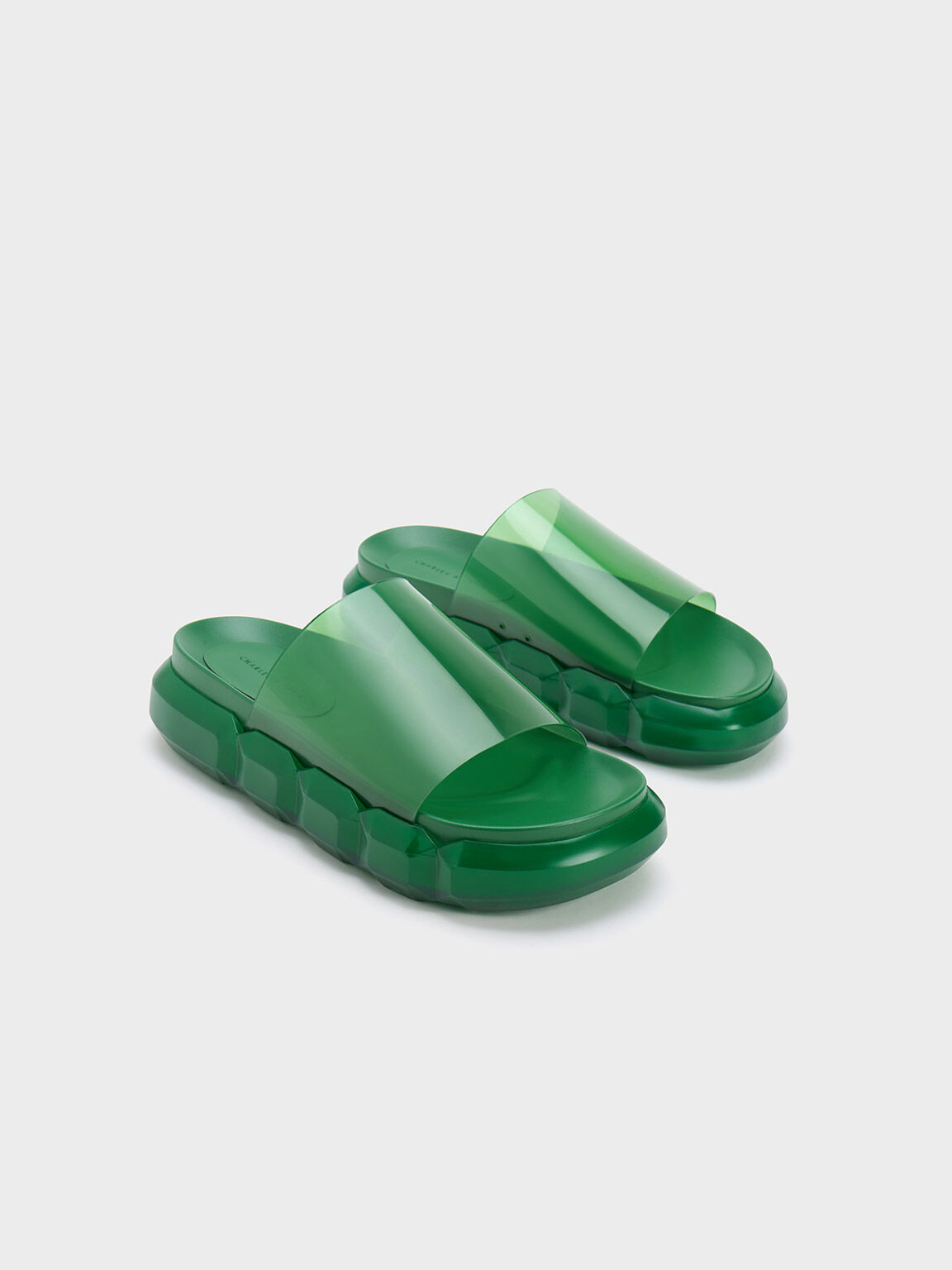 Green cheap slide sandals