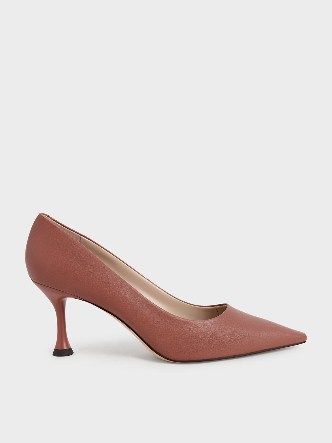 composiet onregelmatig balkon Cognac Spool Heel Pumps - CHARLES & KEITH US