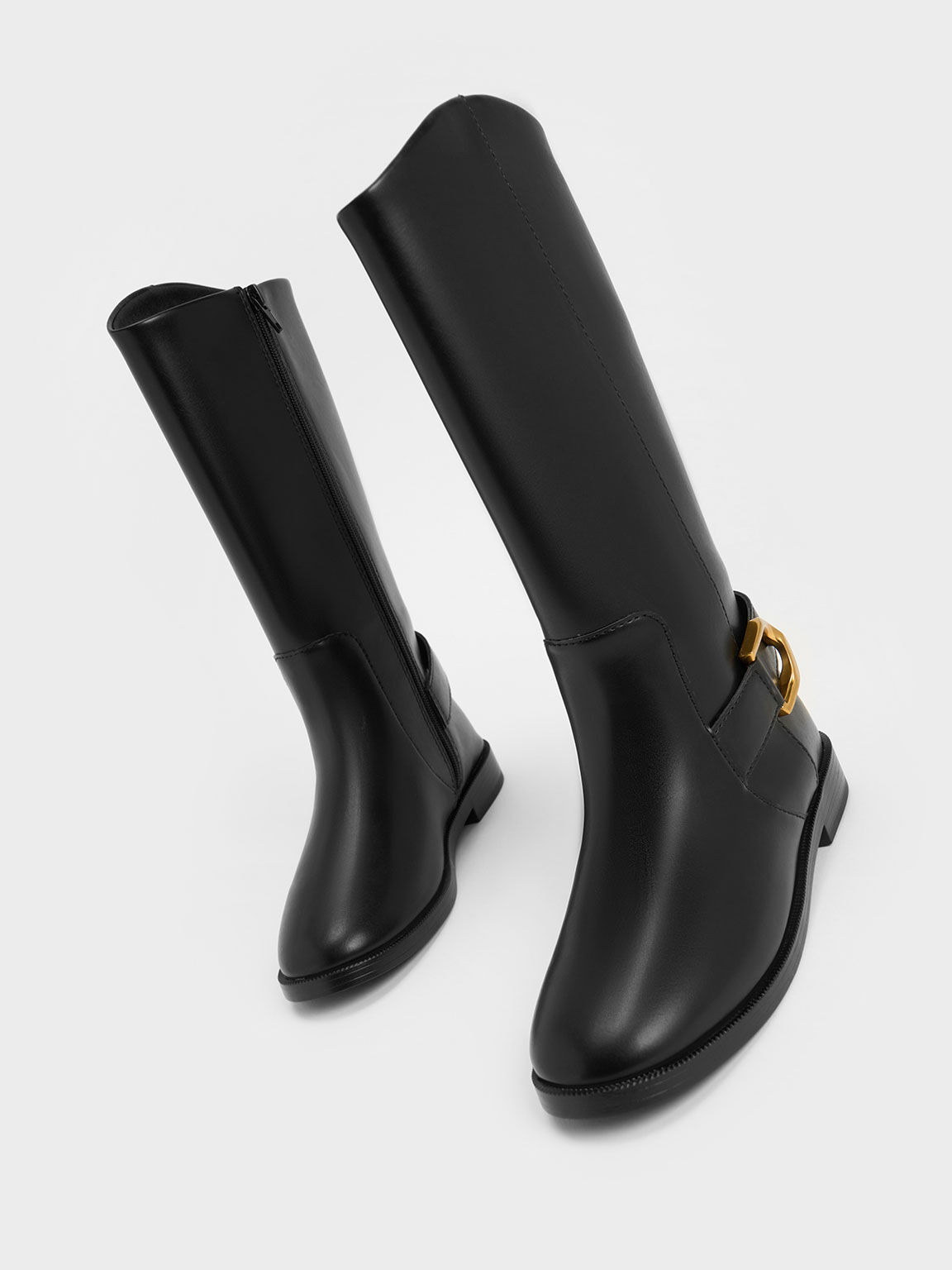 Girls black sale knee boots