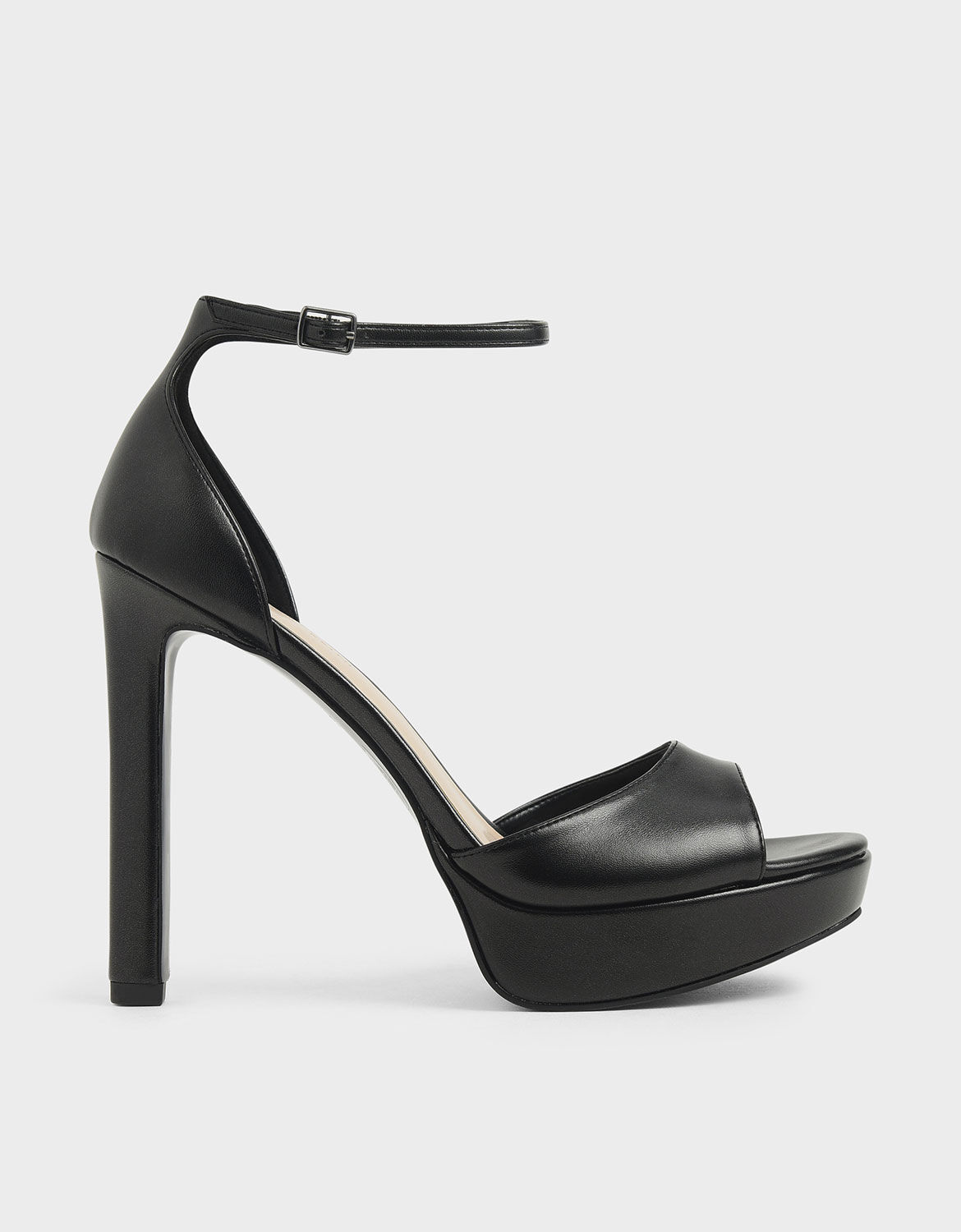 high heels black platform