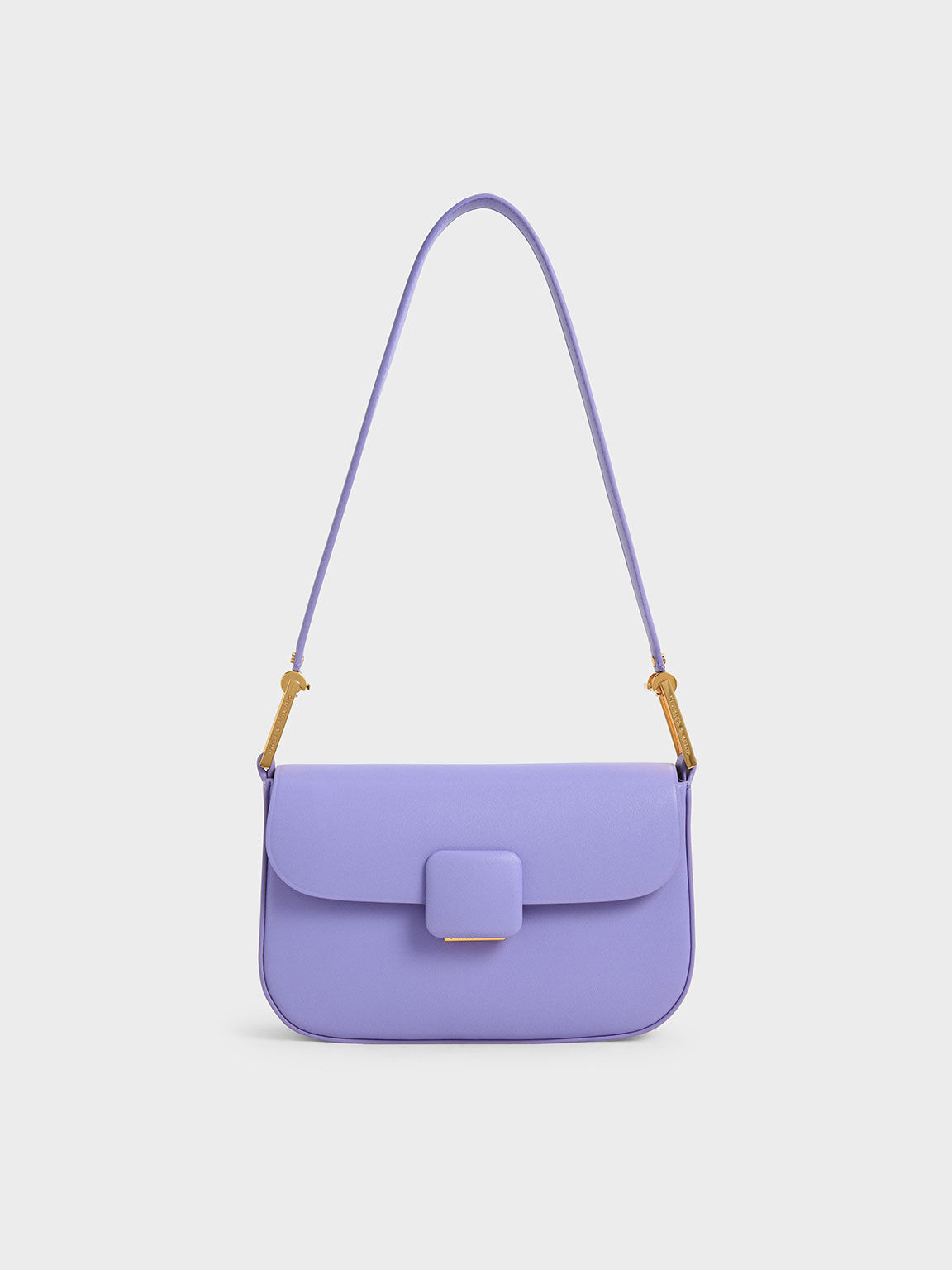 Koa Square Push-Lock Shoulder Bag, Lilac, hi-res