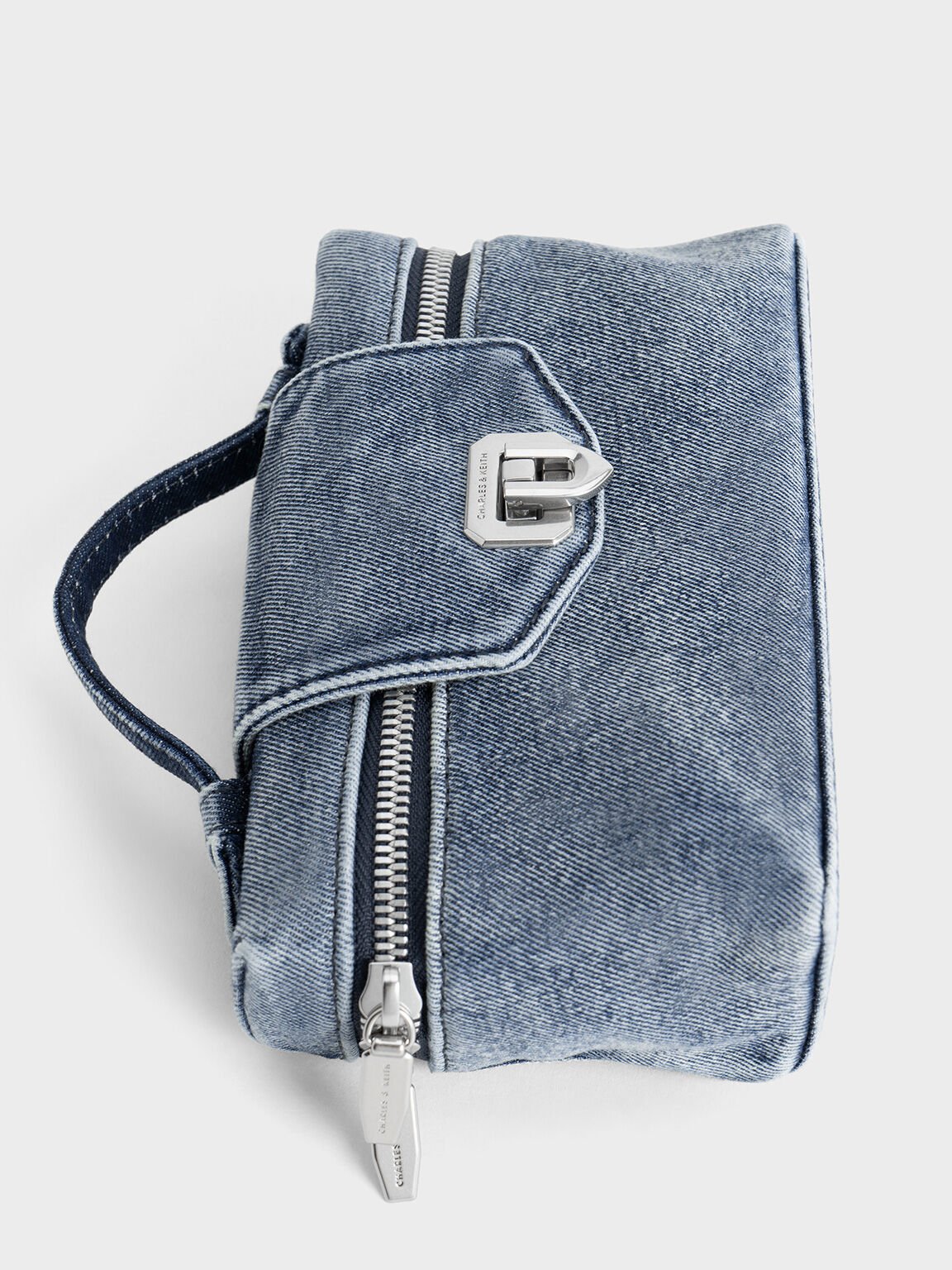 Arwen Denim Top Handle Vanity Bag, Denim Blue, hi-res