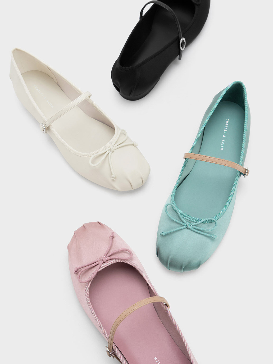 Bow Mary Jane Flats, Chalk, hi-res