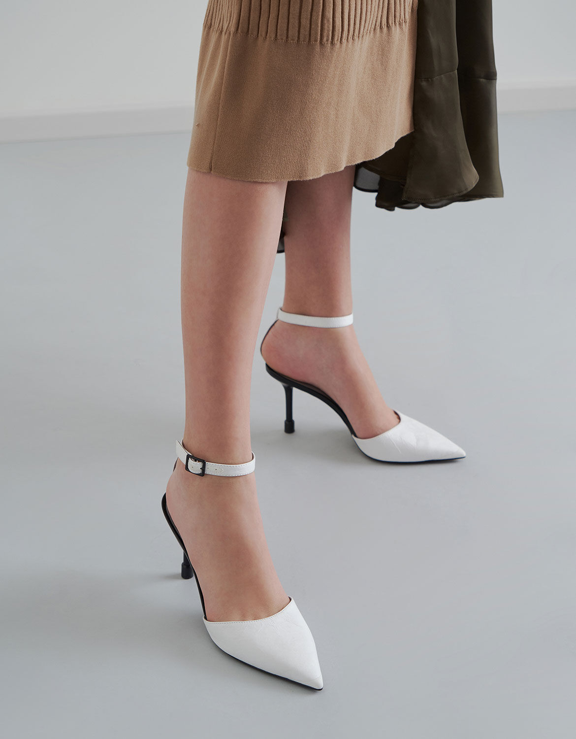 closed toe pumps with ankle strap