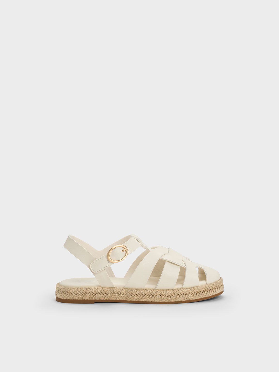 Chalk Girls' Interwoven Espadrille Sandals - CHARLES & KEITH MO