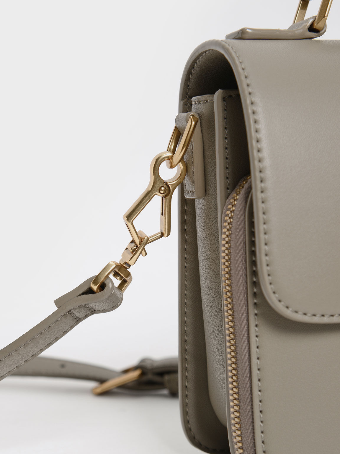 Charles & Keith Twist Top Handle Front Flap Bag #CK2-50781365 – TasBatam168