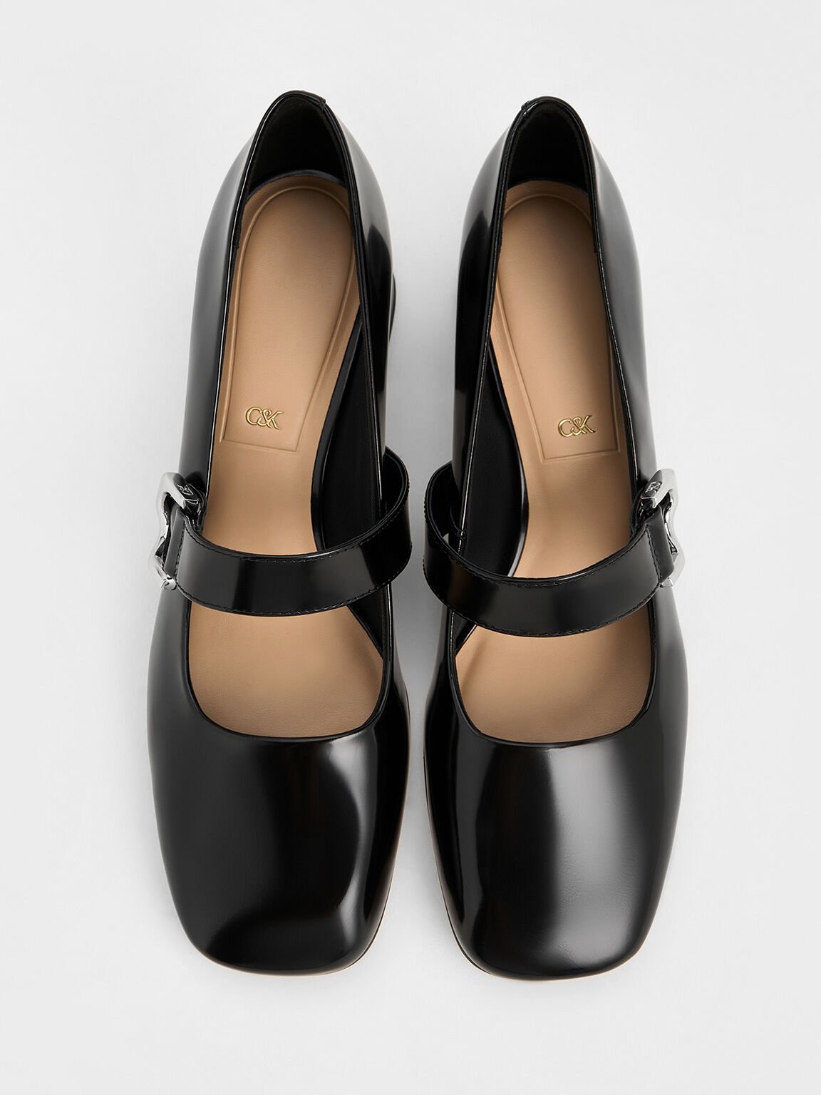 Gabine Leather Mary Jane Pumps, Black Box, hi-res