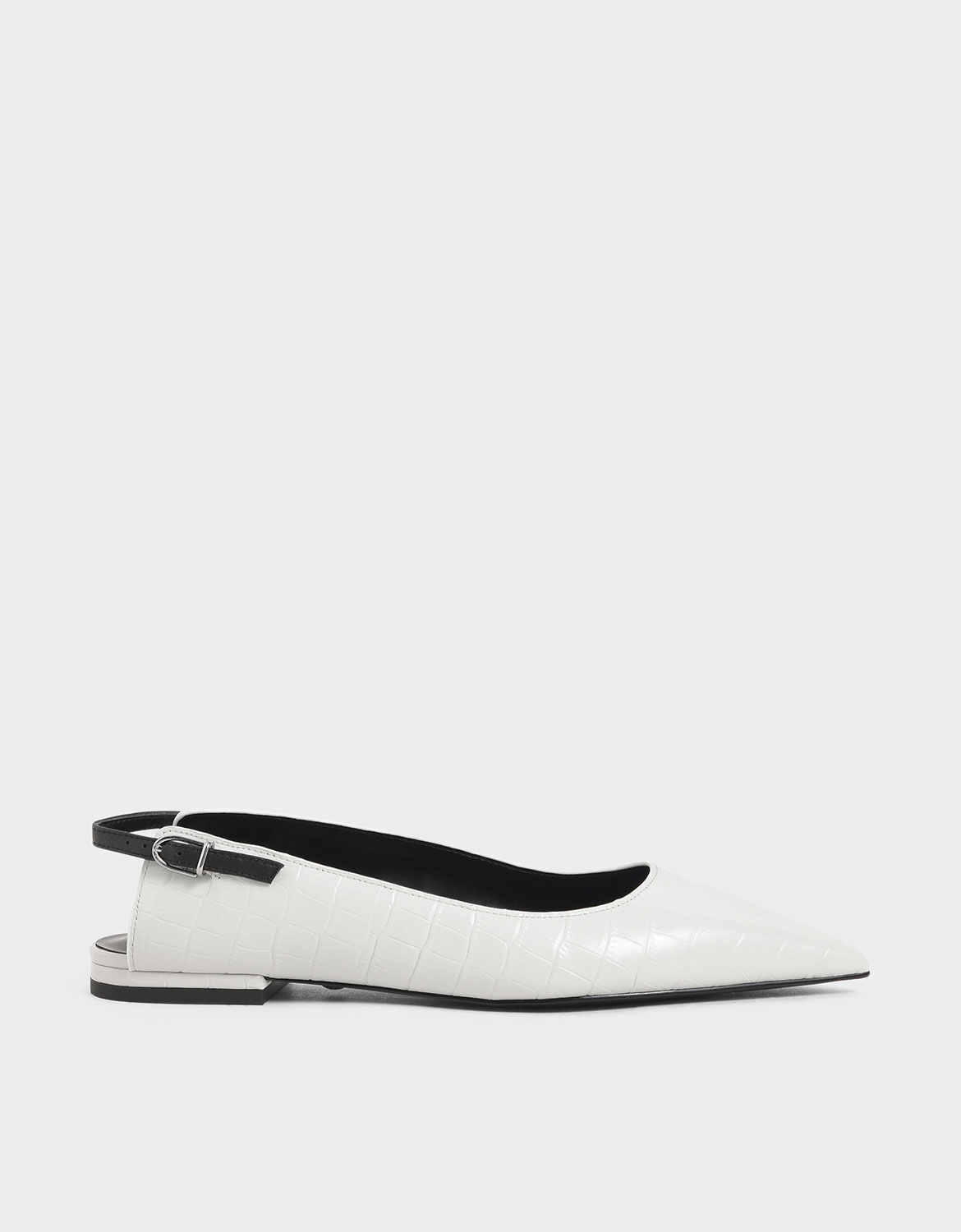 leather white flats