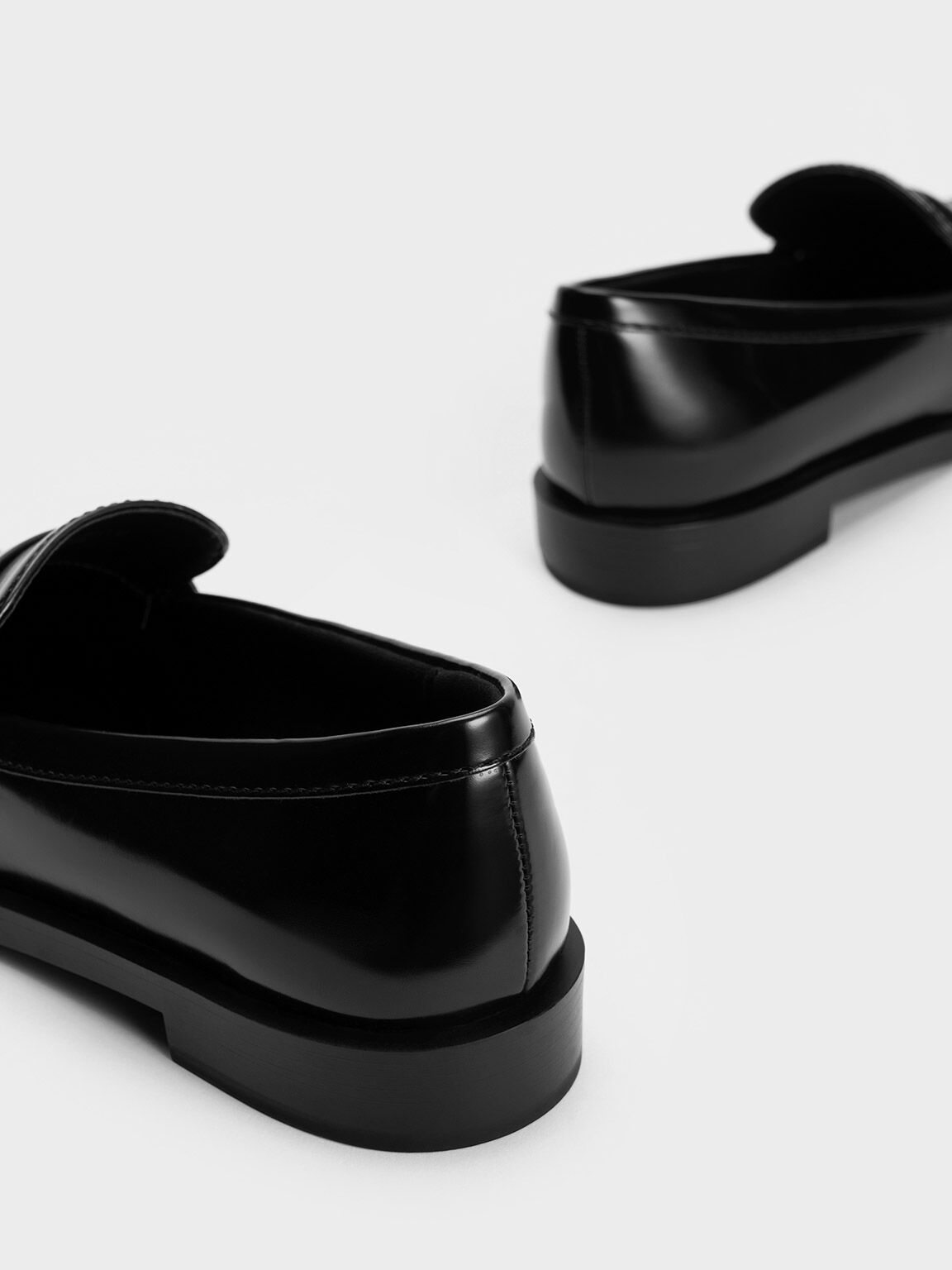 Black Boxed Gretel Penny Loafers - CHARLES & KEITH US