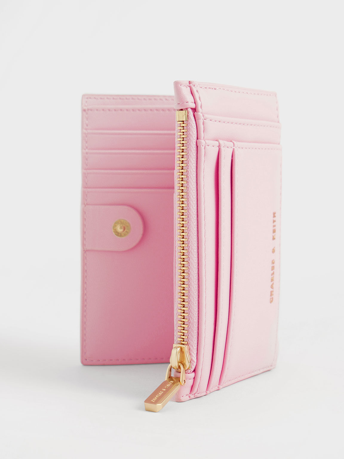 Quilted Mini Short Wallet - Pink