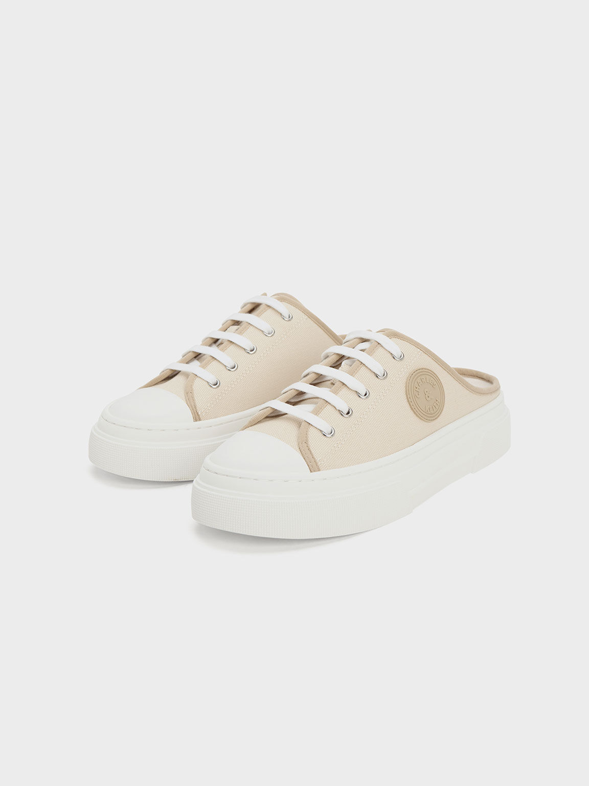 Kay Canvas Slip-On Sneakers, Taupe, hi-res