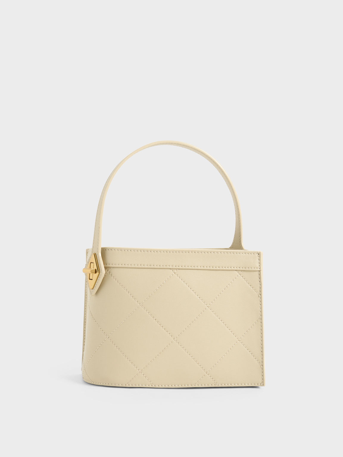 Metallic Accent Quilted Bag - Butter