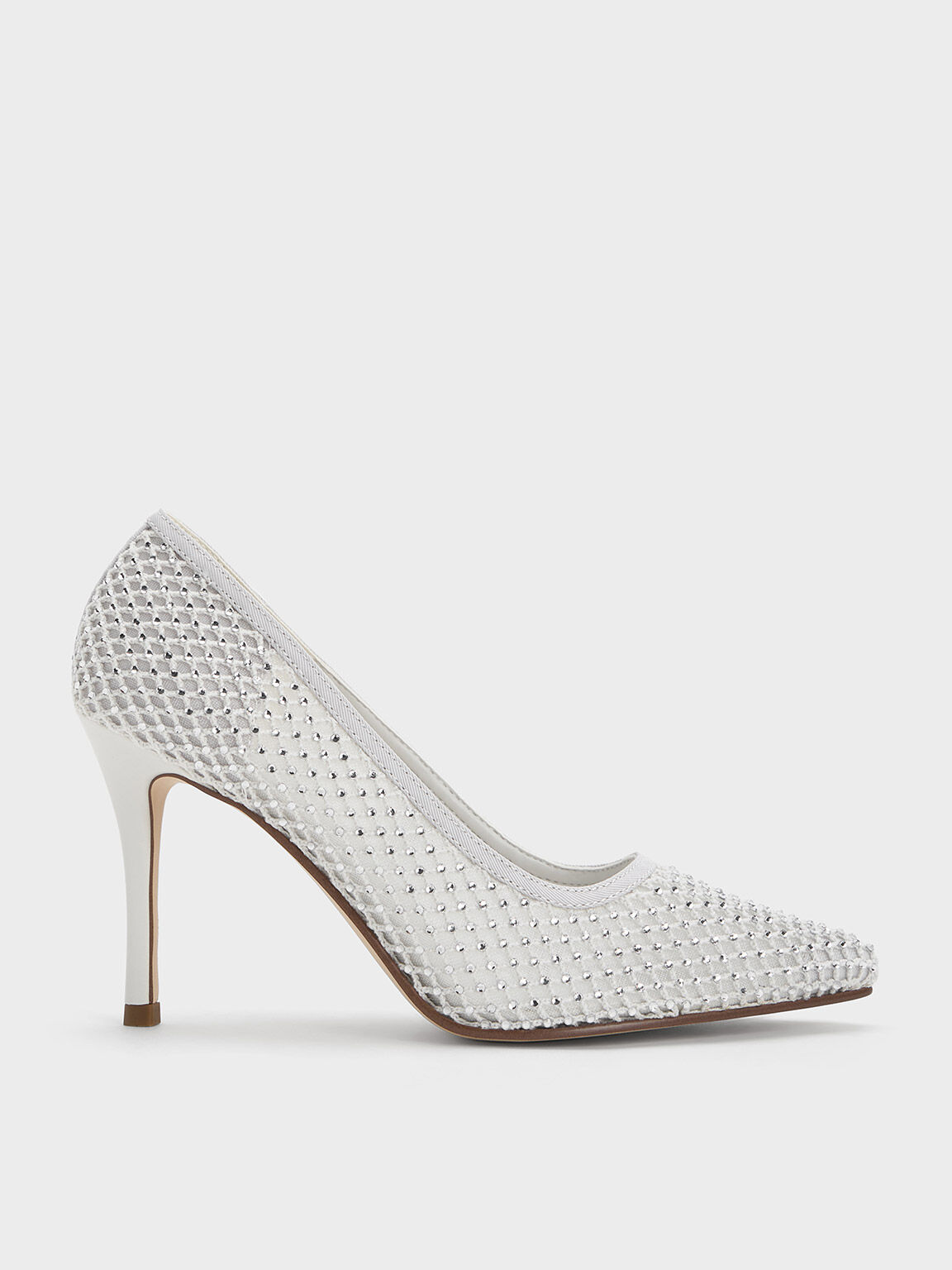 Silver Glitter Stiletto Heel Court Shoes | New Look