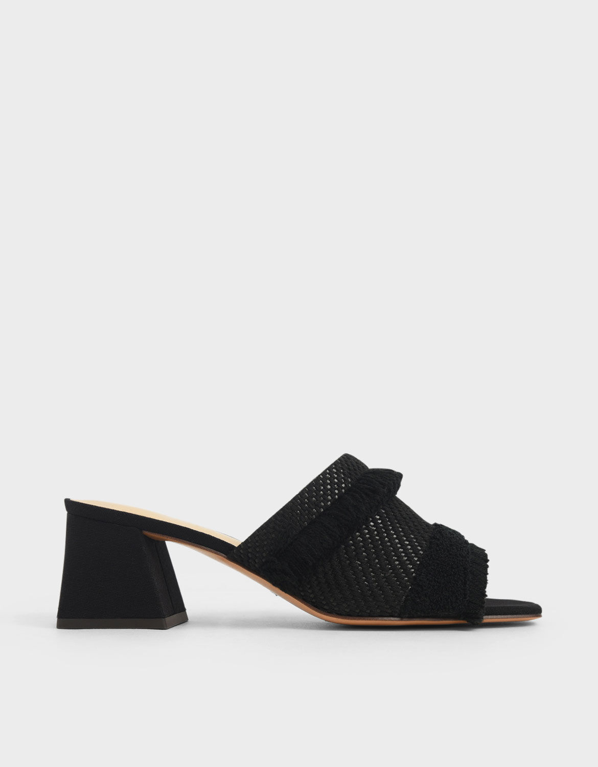 woven slip on mules