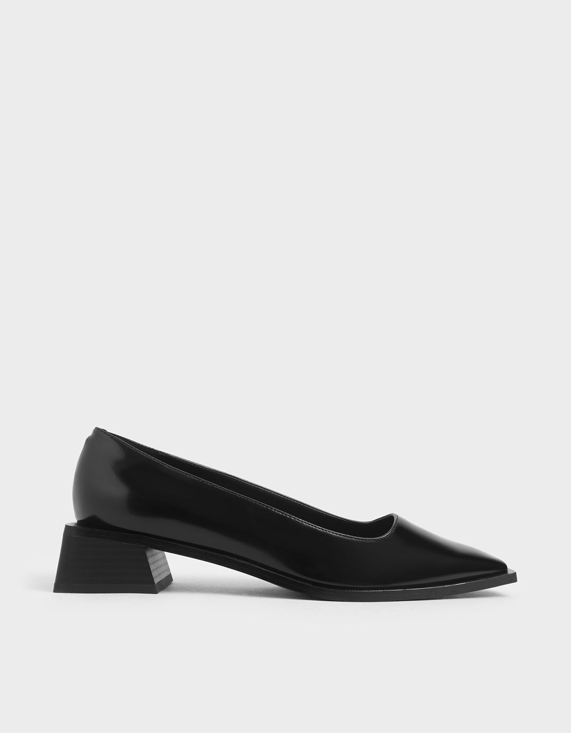 black square heel shoes
