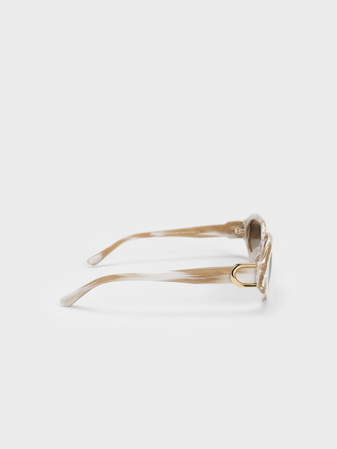 Gold Braided Wire-Frame Cateye Sunglasses - CHARLES & KEITH US