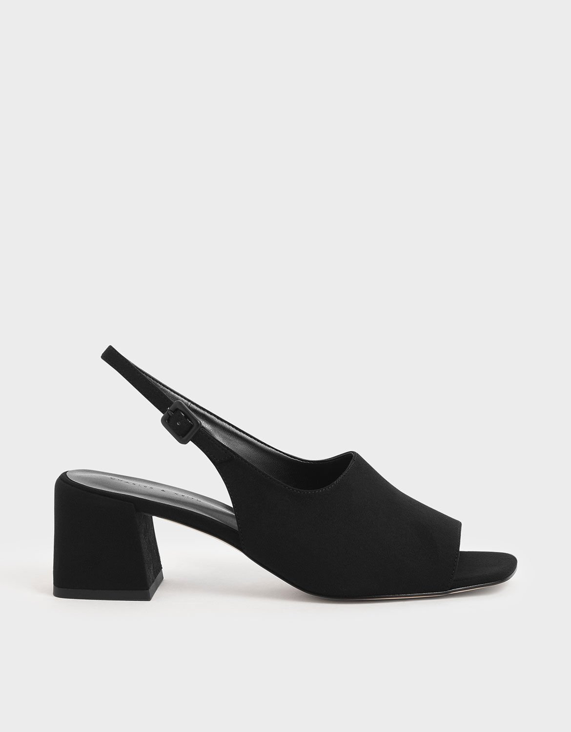 black slip on heels
