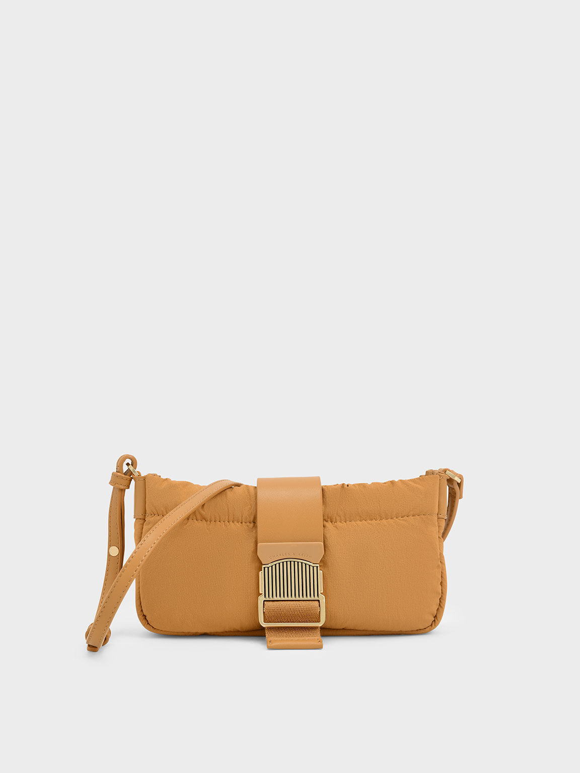 Orange Aspen Ruched Phone Pouch - CHARLES & KEITH International