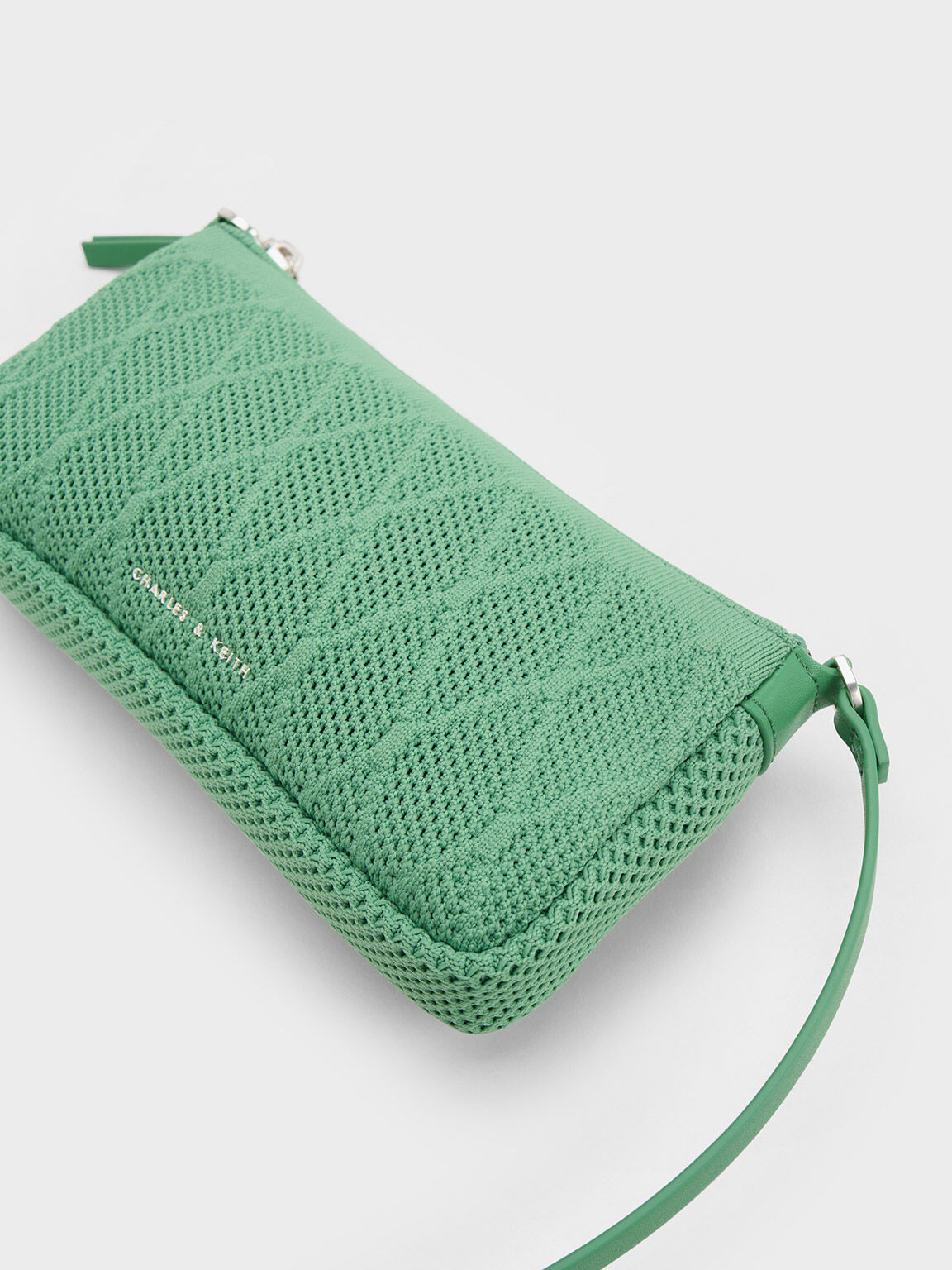 Geona Knitted Phone Pouch - Green