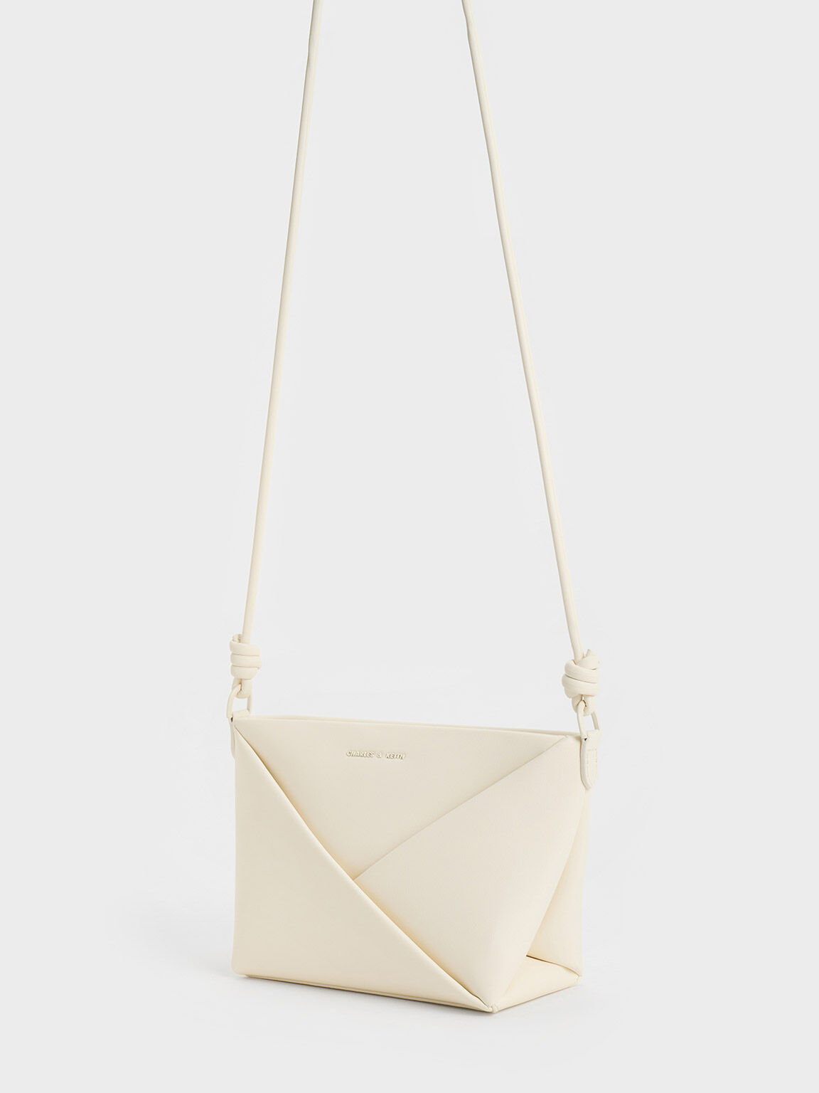 Cream Midori Geometric Crossbody Bag - CHARLES & KEITH International