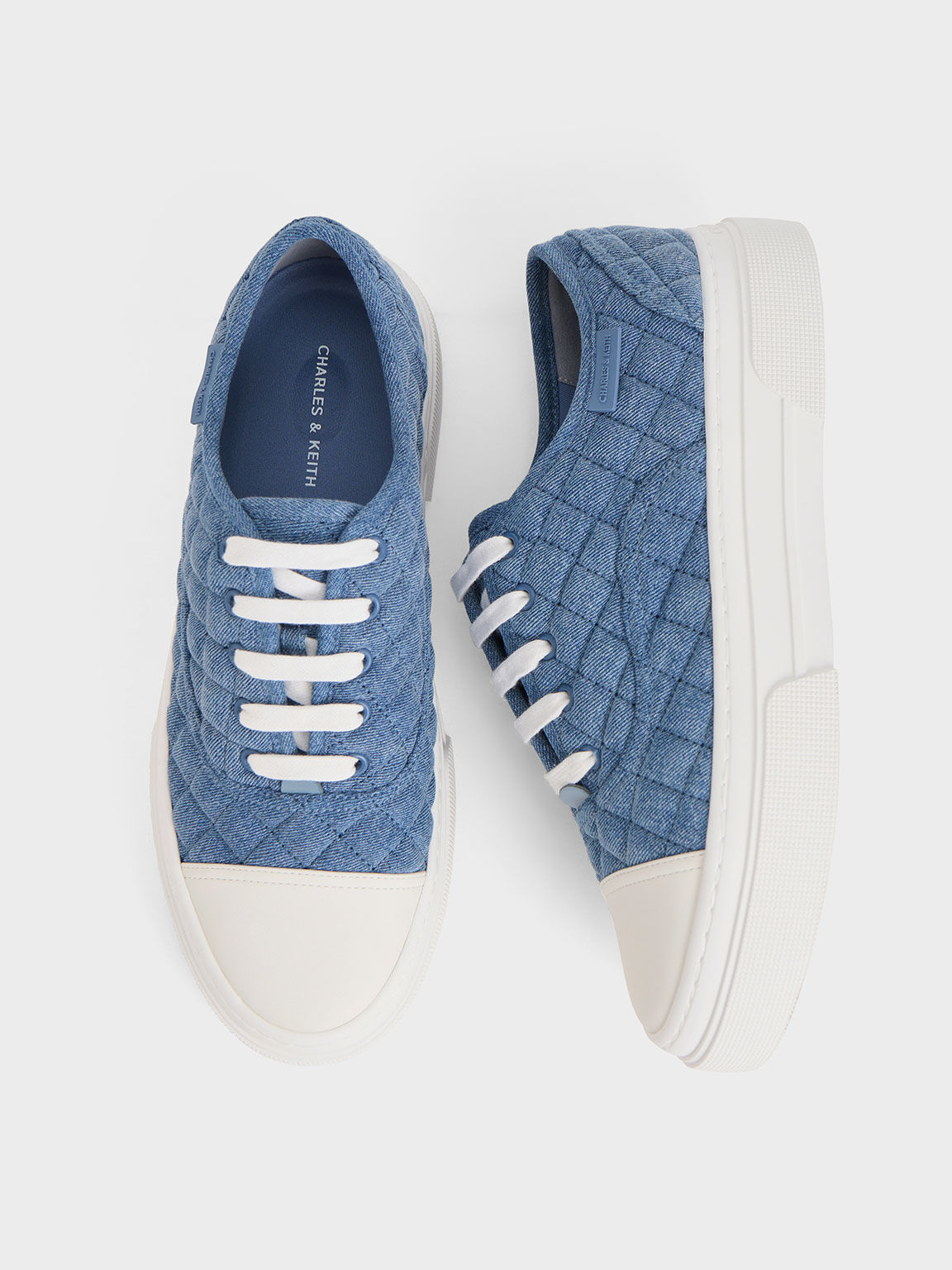 Joshi Denim Quilted Sneakers - Denim Blue