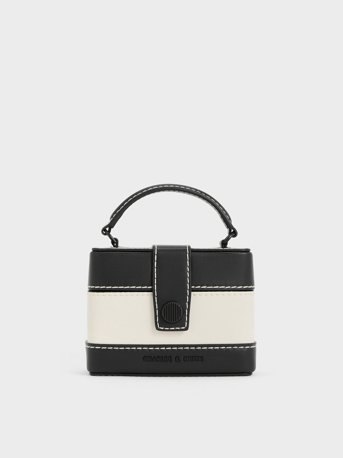 Multicoloured Mini Bronte Contrast Trim Top Handle Bag - CHARLES & KEITH SG