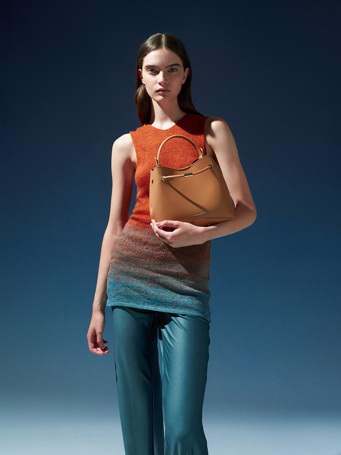 Sybill Geometric Bucket Bag, Toffee, hi-res