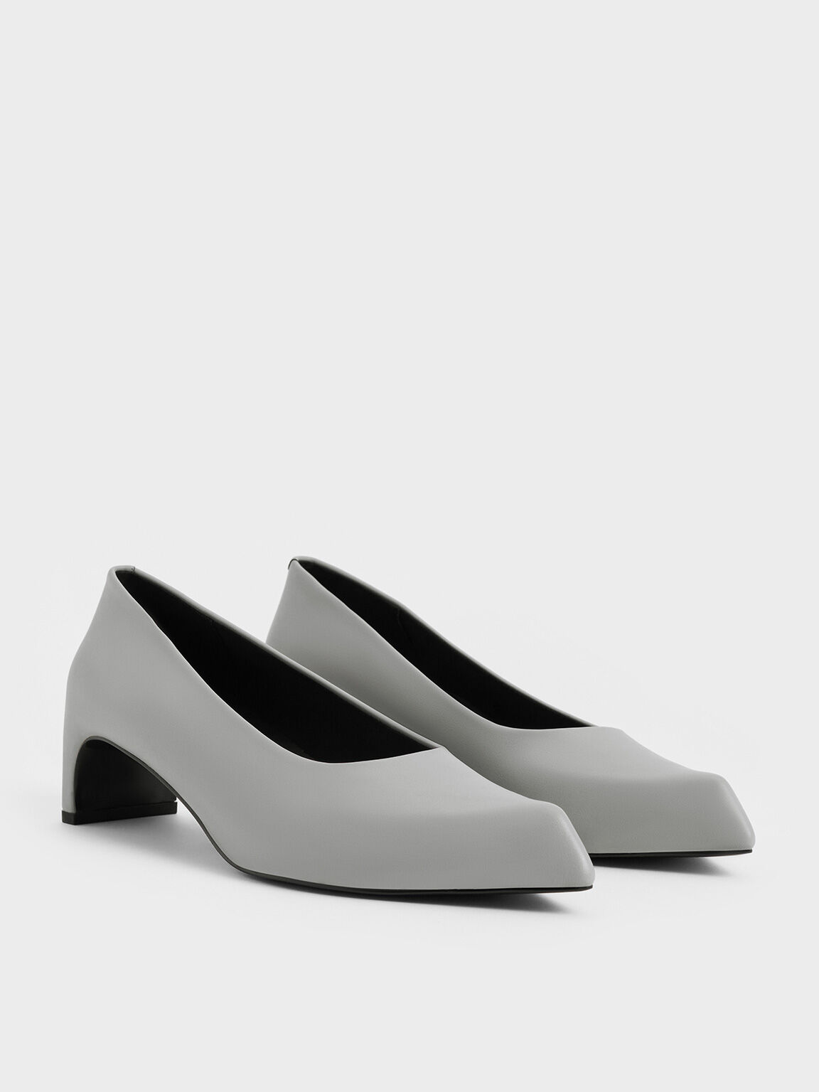 Lorde Blade-Heel Pointed-Toe Pumps, Grey, hi-res