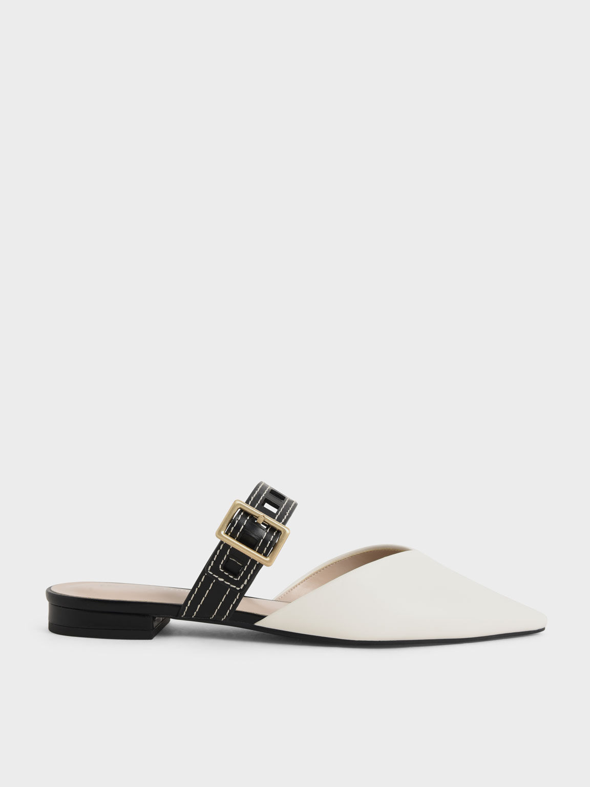 White mule sale flats