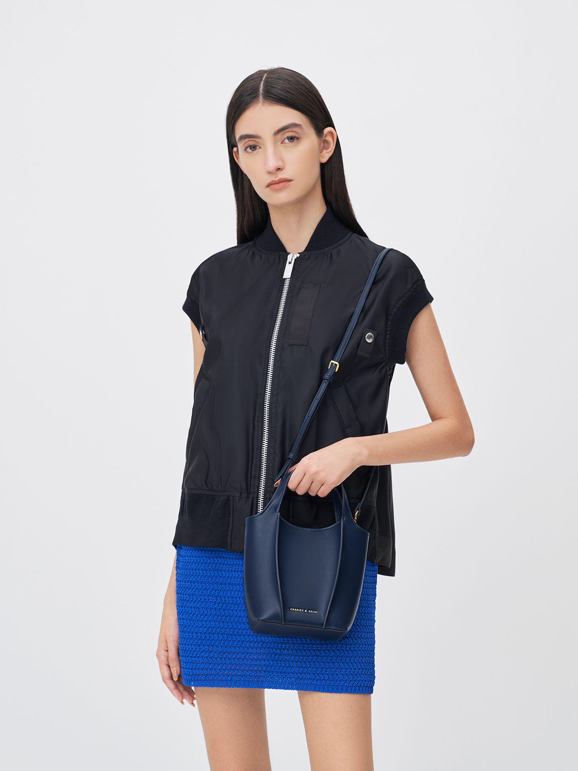 Navy Arlys Tote Bag - CHARLES & KEITH OM