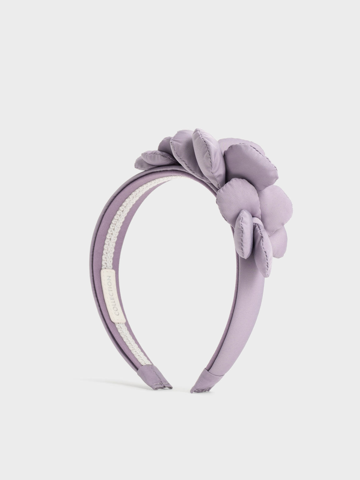 - Lilac & KEITH CHARLES US Flower-Embellished Hair Band